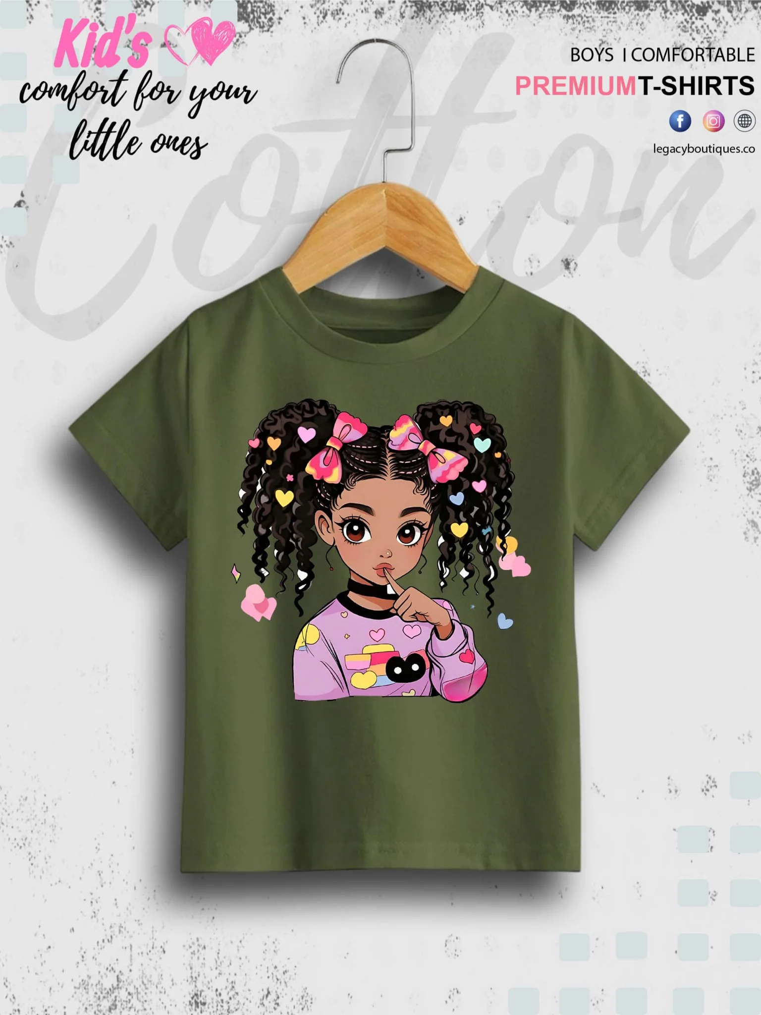Cute Ponytail Girl Printed 1 To 11 Year Girls Summer Time T-Shirt In Lowest Price Only In BD - Image 6