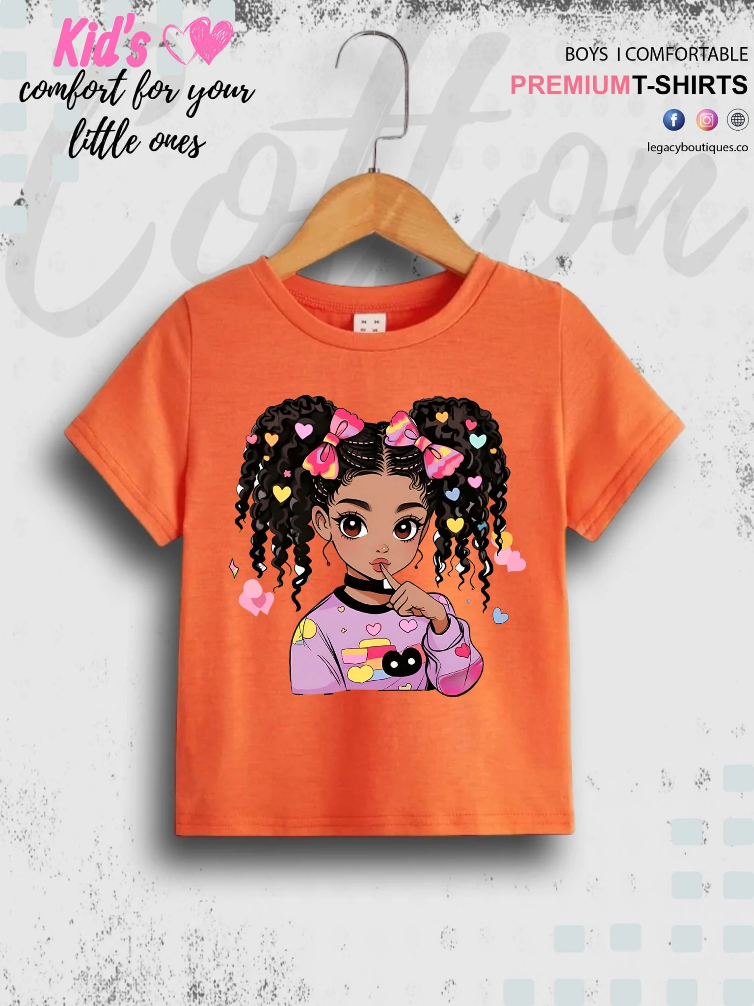 Cute Ponytail Girl Printed 1 To 11 Year Girls Summer Time T-Shirt In Lowest Price Only In BD - Image 7