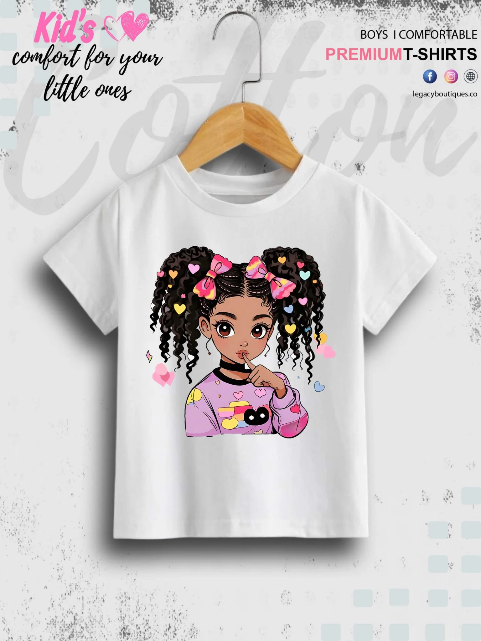 Cute Ponytail Girl Printed 1 To 11 Year Girls Summer Time T-Shirt In Lowest Price Only In BD - Image 9