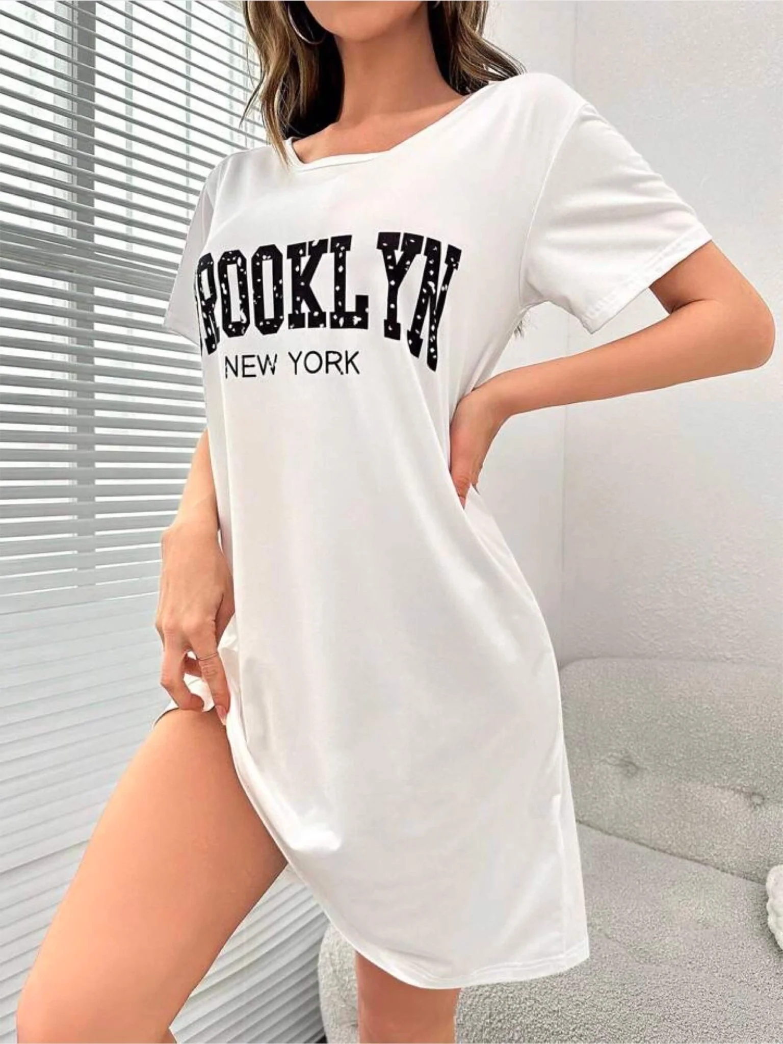 Daily relaxed wear women's Brooklyn New York Printed - Image 2