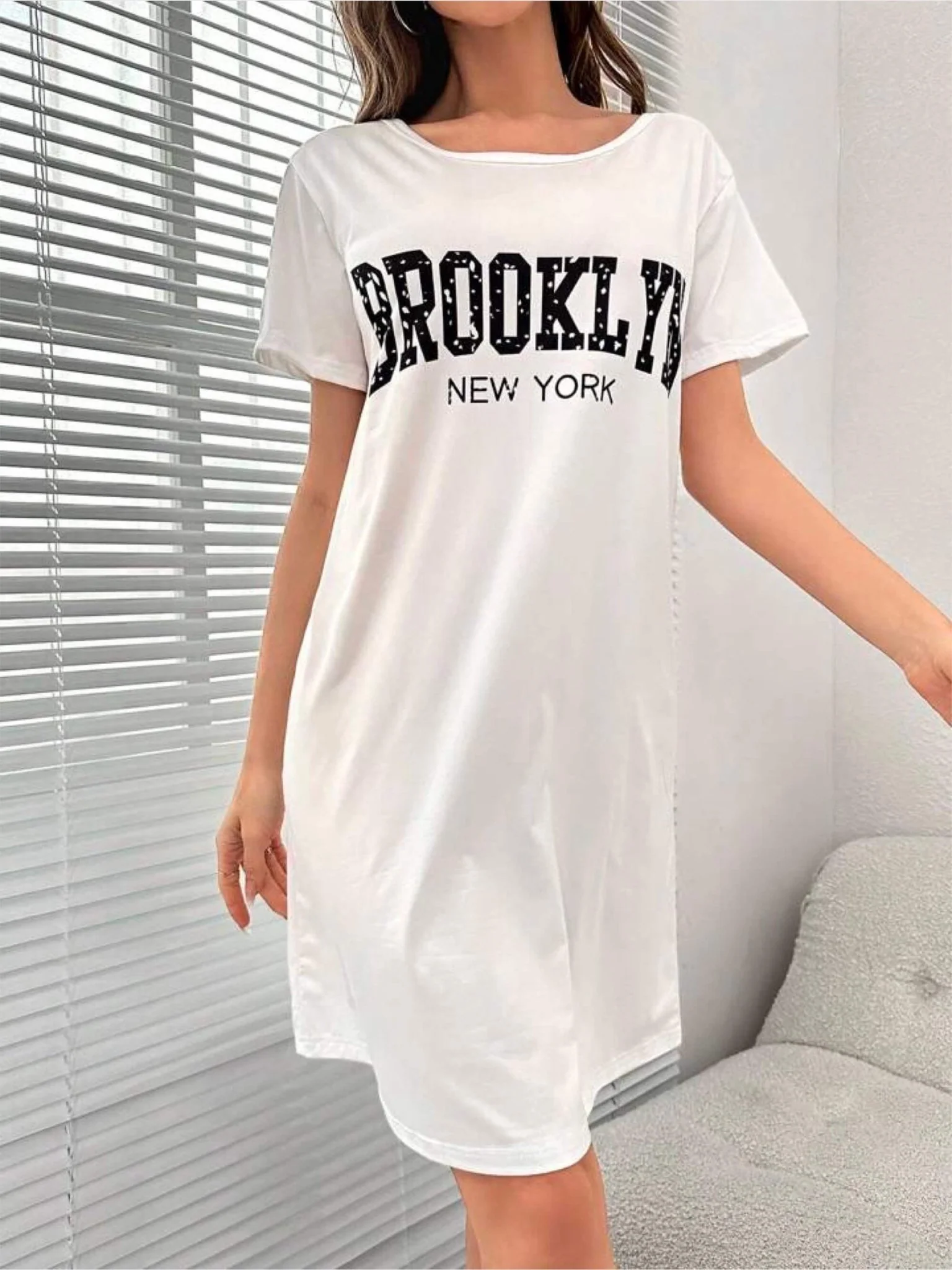 Daily relaxed wear women's Brooklyn New York Printed - Image 3