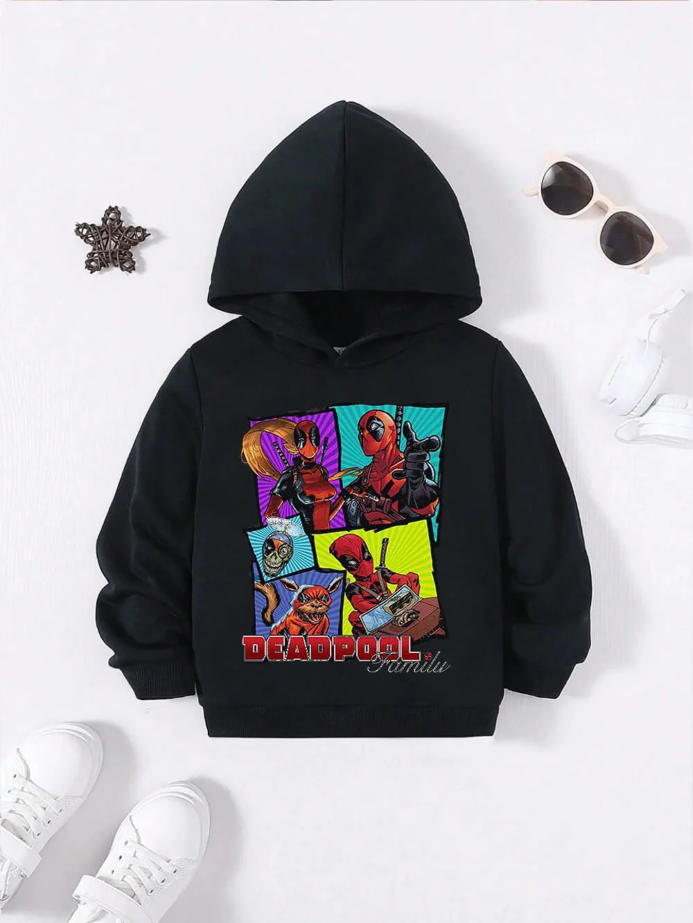 Deadpool Family Cartoon Printed Boys And Girls Favorite Cotton Hoodie Legacy Boutiques Dhaka