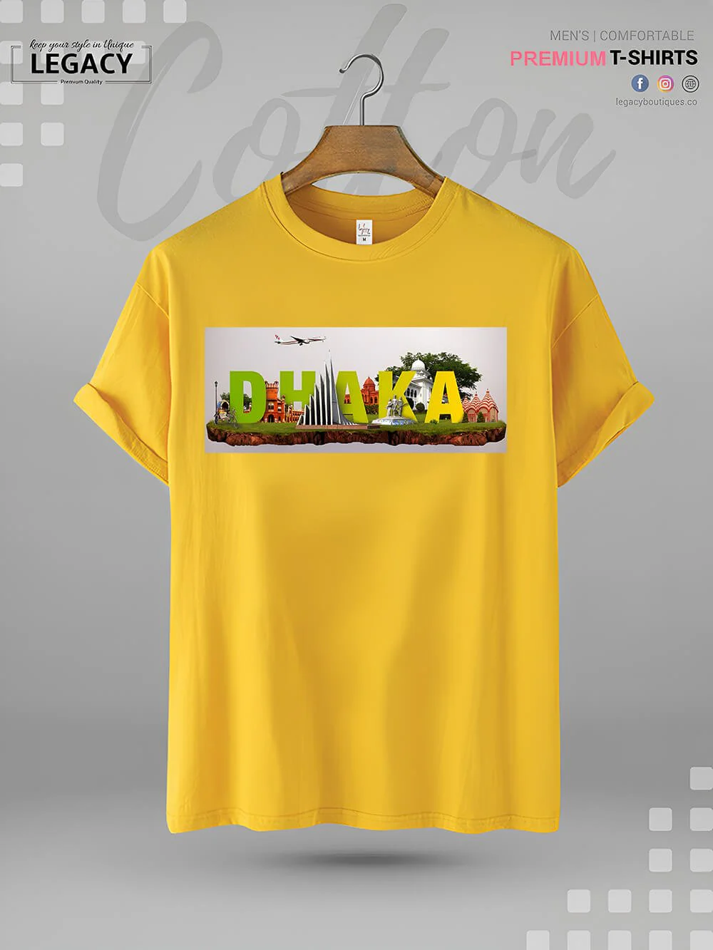 Dhaka Retro Style Vintage Men's T-Shirt In Lowest Price Only In BD - Image 3