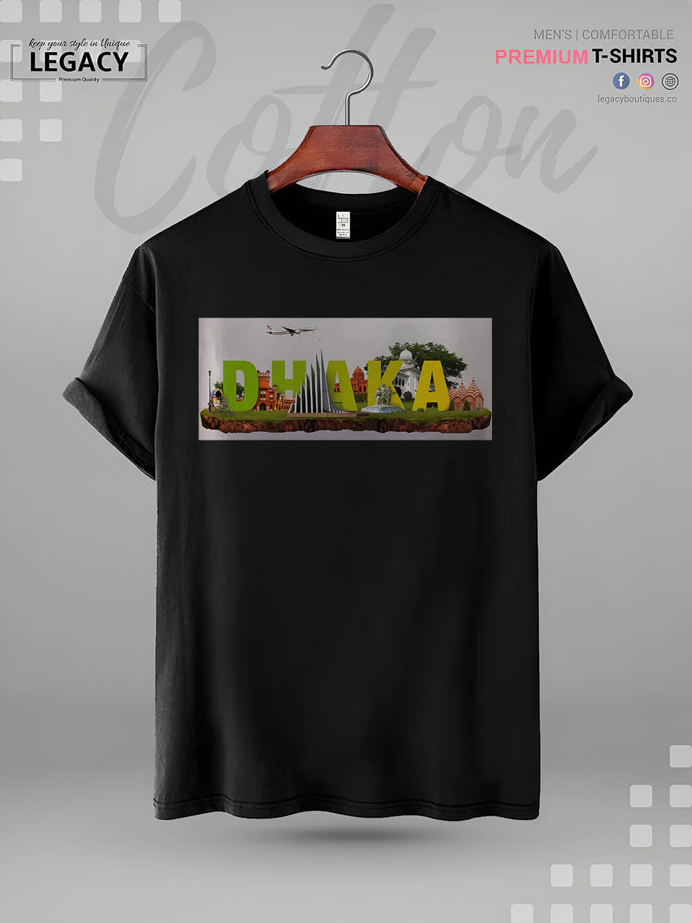 Dhaka Retro Style Vintage Men's T-Shirt In Lowest Price Only In BD - Image 4