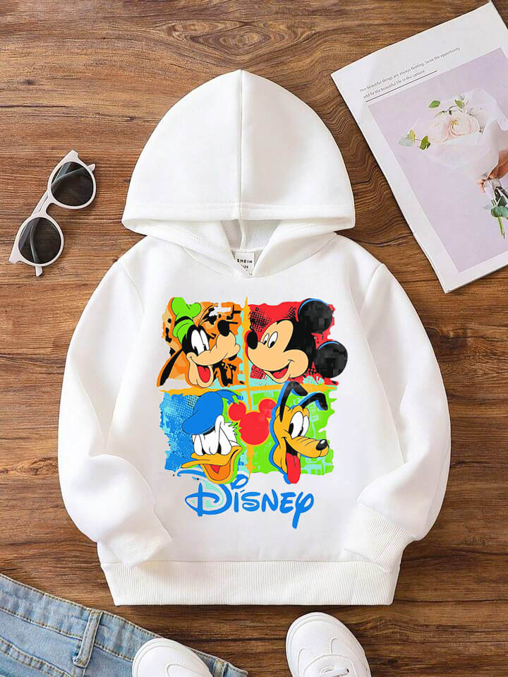 Disney Mickey And His Friends Printed Boys And Girls Cotton Hoodie in Dhaka