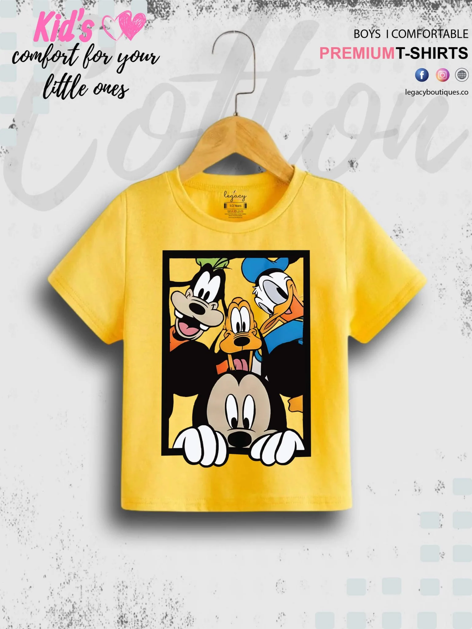 Disney Mickeys Team Printed 1 To 11 Year Baby Boys Summer Time T-Shirt In Lowest Price Only In BD - Image 2