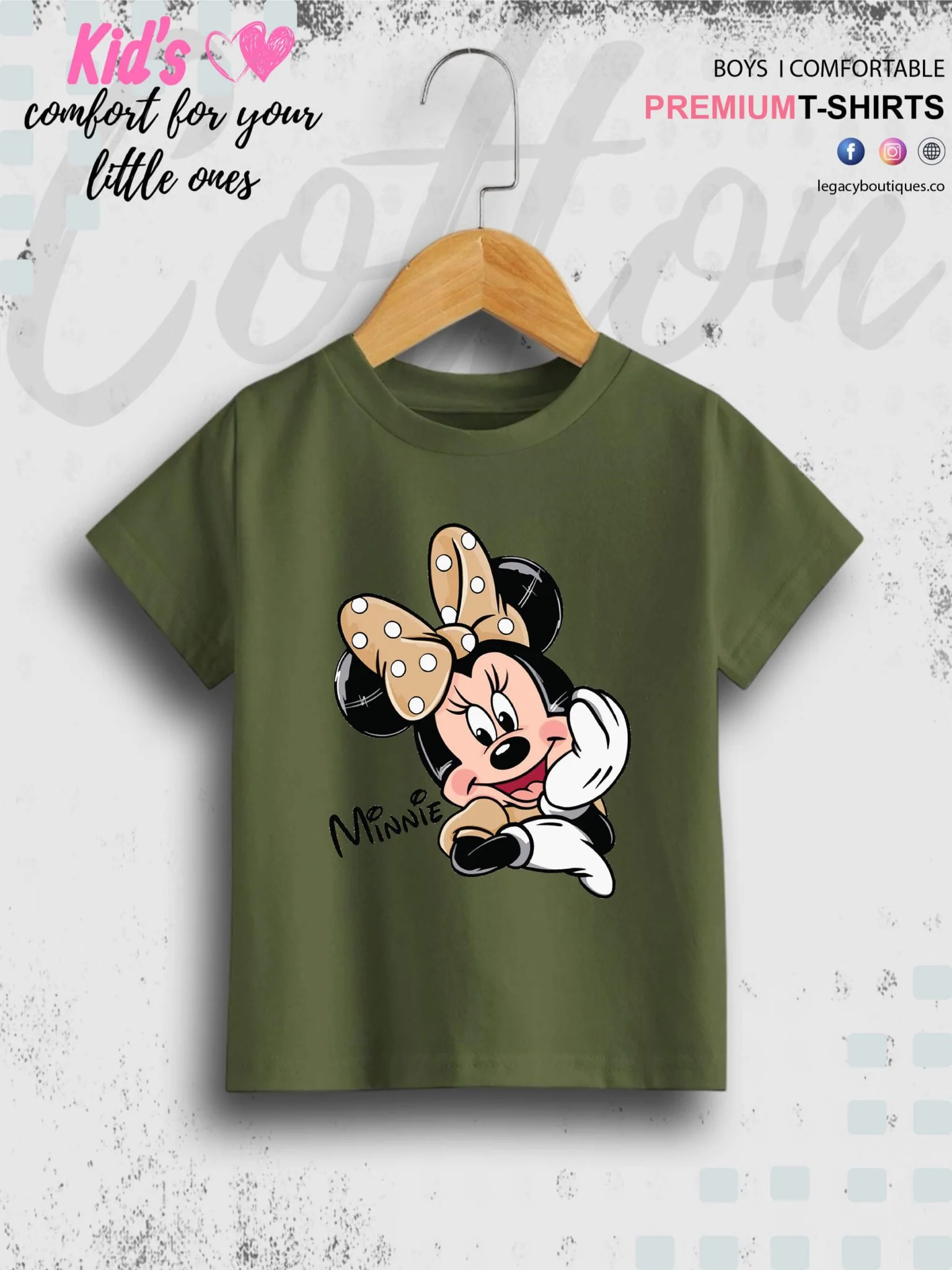 Disney Minni Face Printed 1 To 11 Year Baby Girls Summer Time T-Shirt In Lowest Price Only In BD - Image 5