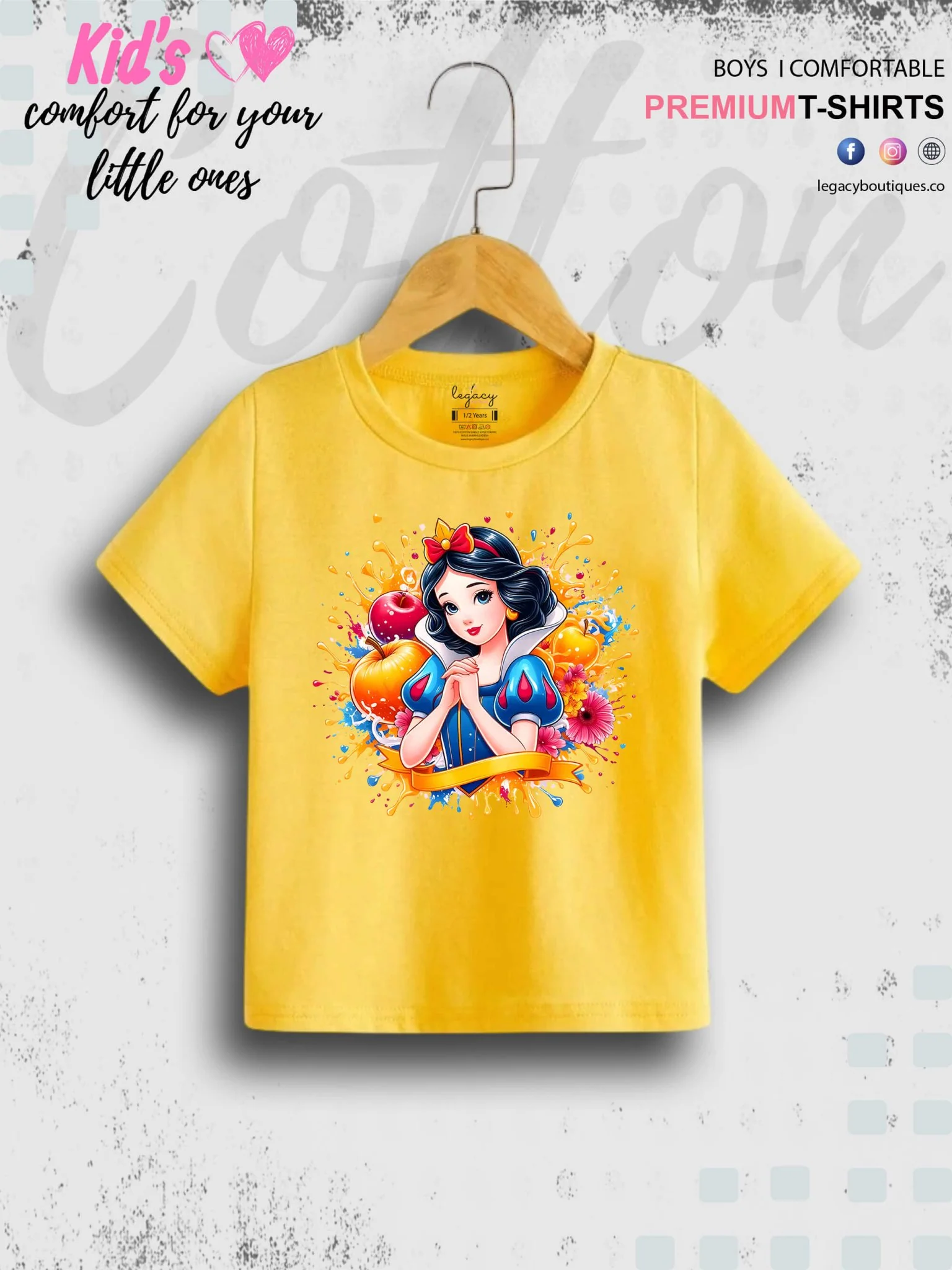 Disney Princess Cinderella Printed Casual T-Shirt For Baby Girls In Lowest Price Only In Dhaka - Image 10