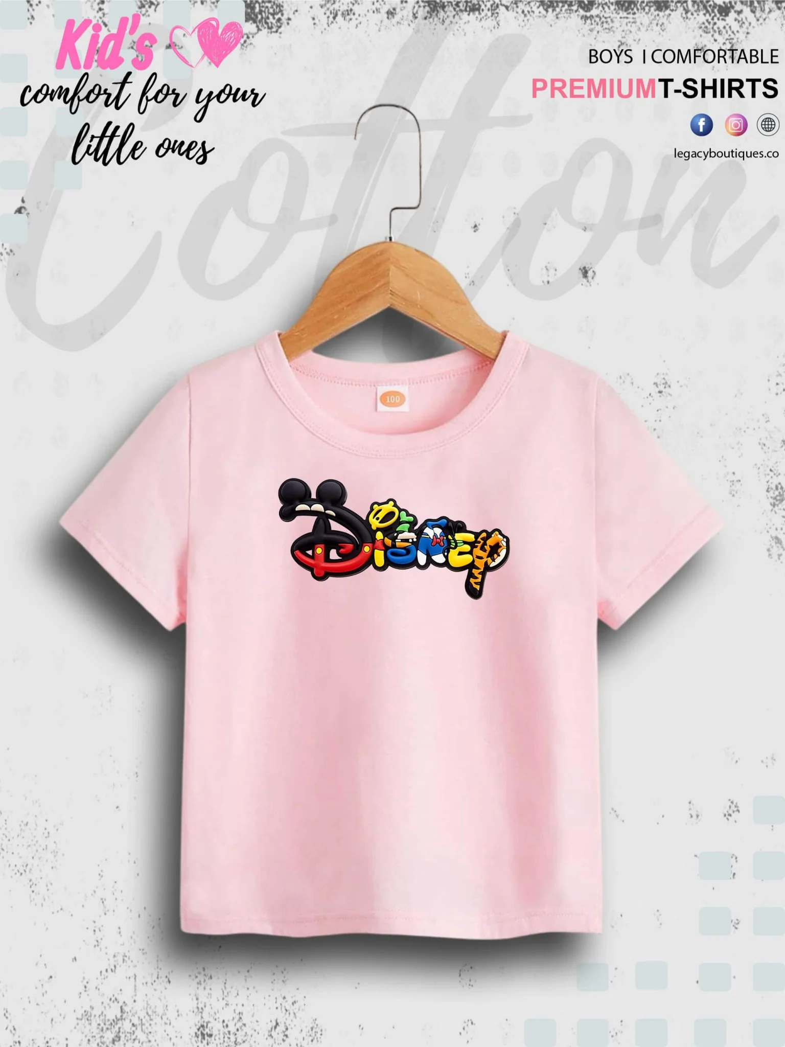 Disney Printed 1 To 11 Year Kids Girls Summer Time T-Shirt In Lowest Price Only In BD - Image 2