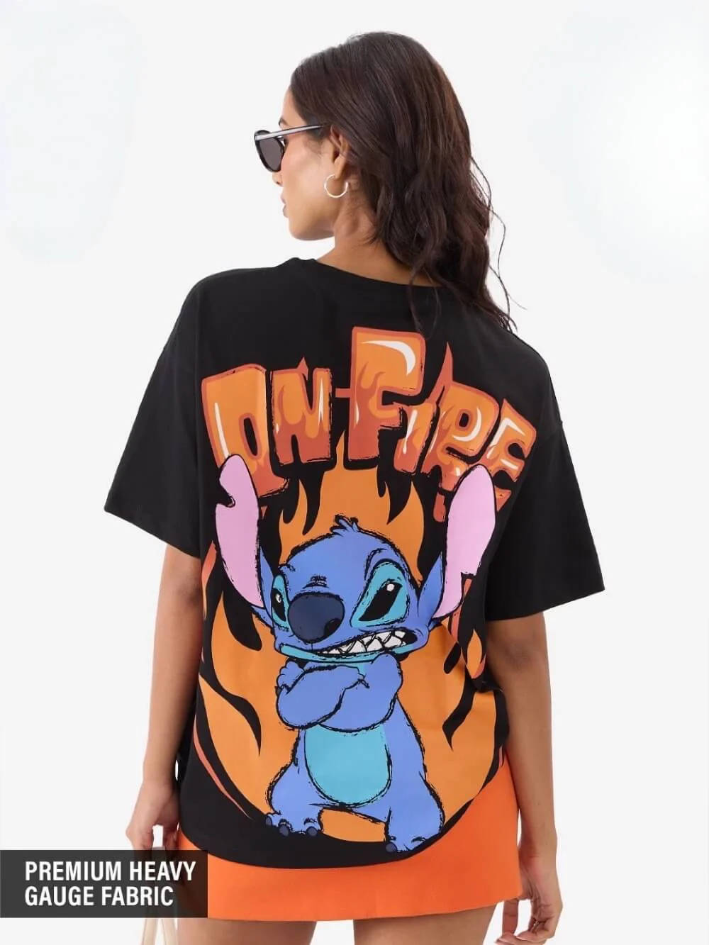 Disney Stitch Cute Animal Printed Cheap Price Premium Quality Womens Drop Shoulder T shirt Legacy Boutiques Bangladesh - Image 2