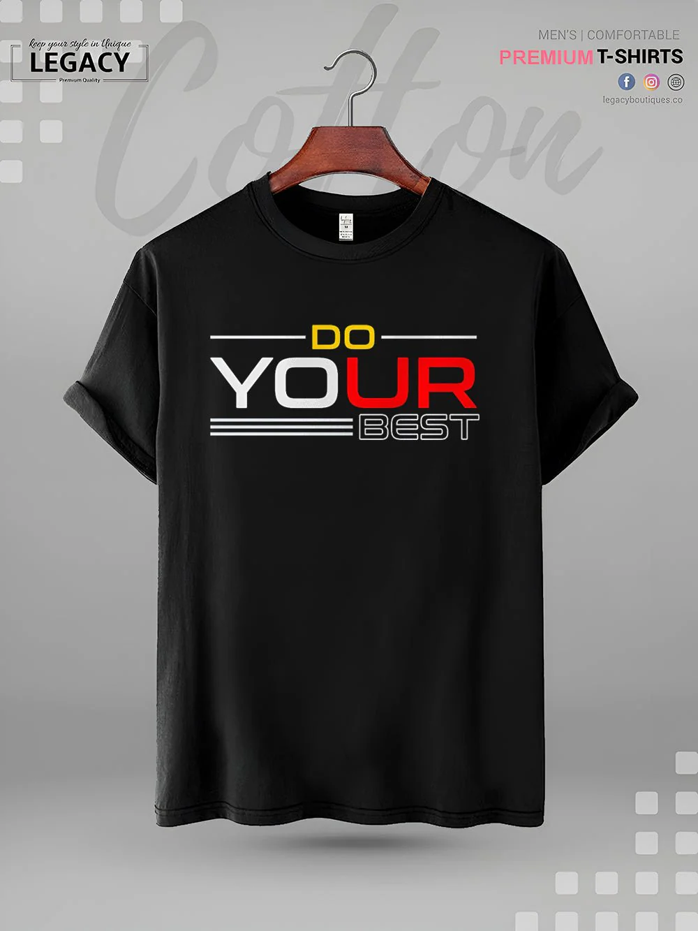 DO YOUR BEST Print Men's Premium Quality In Cheapest Price T-Shirt