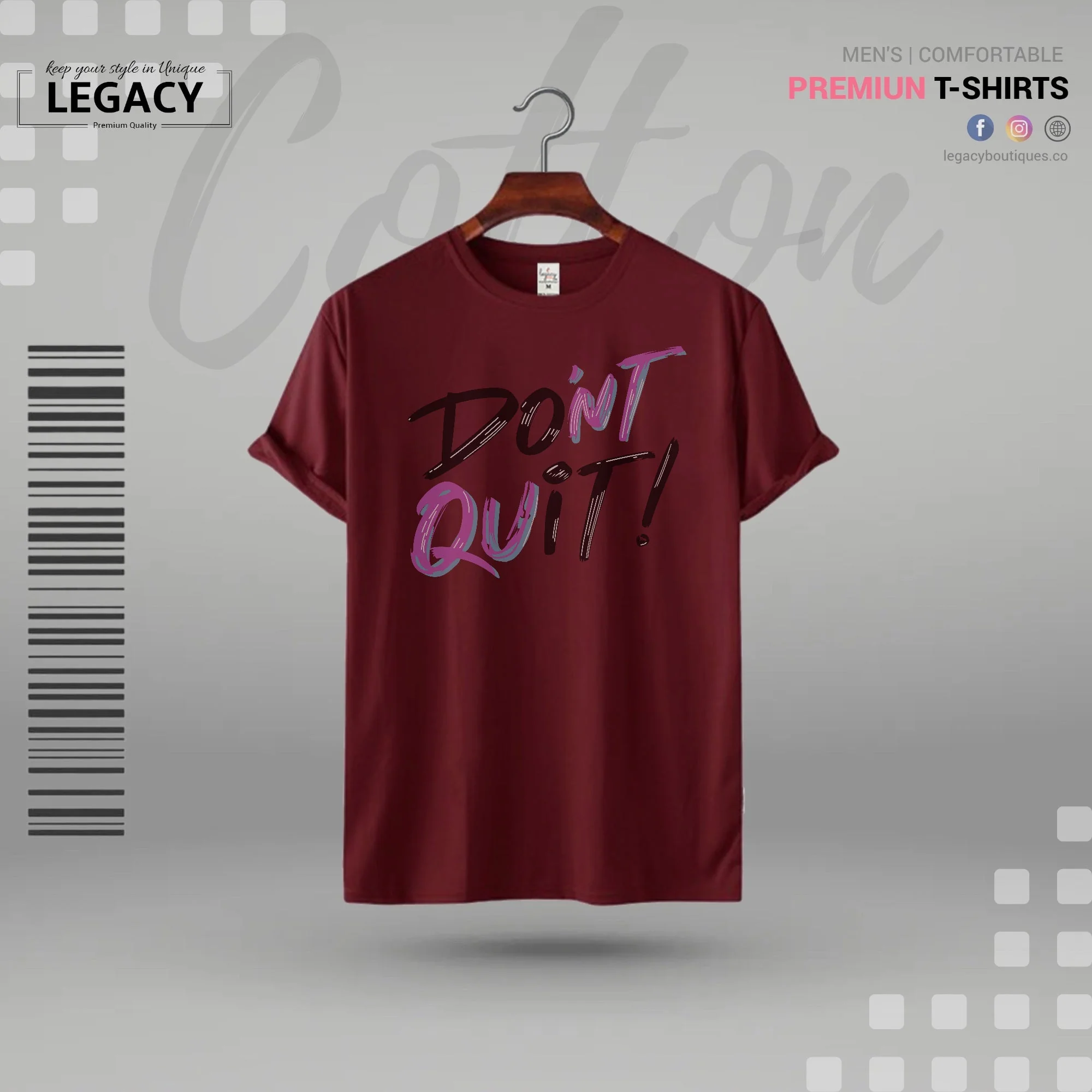 Don't Quit Men's Premium Designer Edition T-Shirt