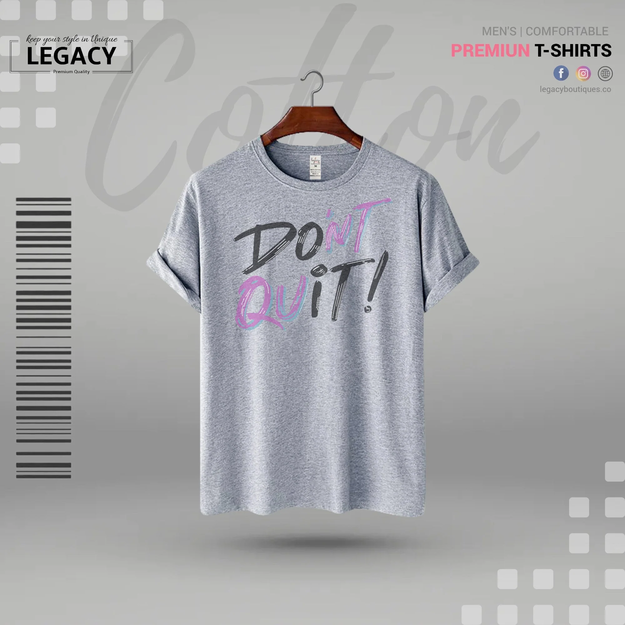 Don't Quit Men's Premium Designer Edition T-Shirt - Image 2