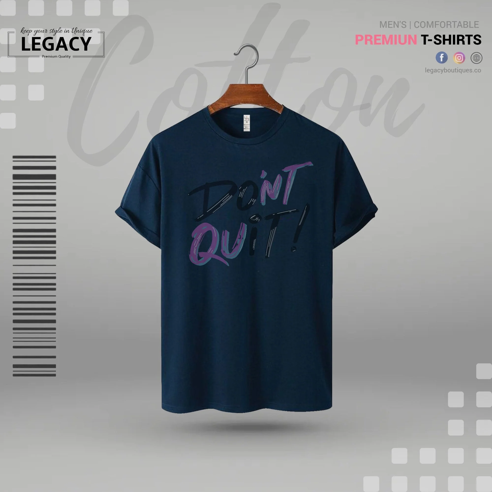 Don't Quit Men's Premium Designer Edition T-Shirt - Image 3