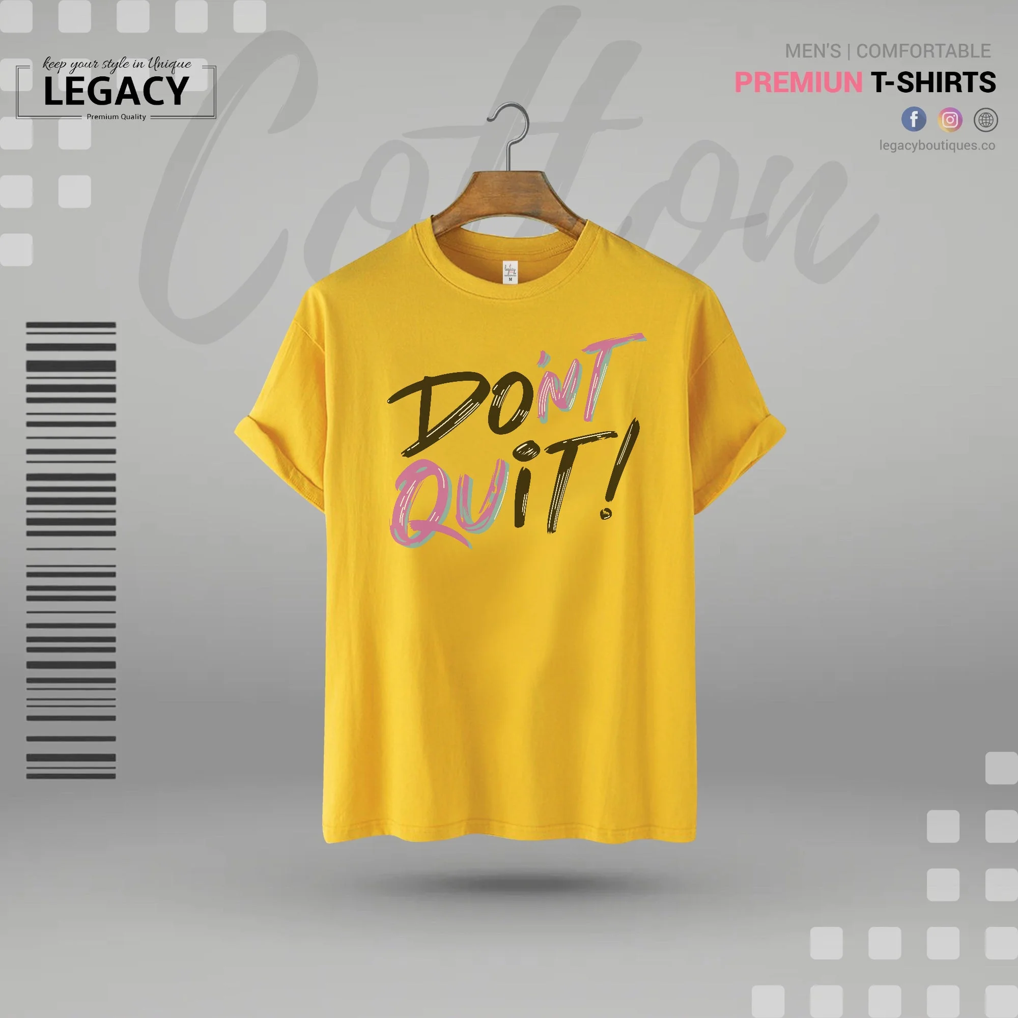 Don't Quit Men's Premium Designer Edition T-Shirt - Image 4