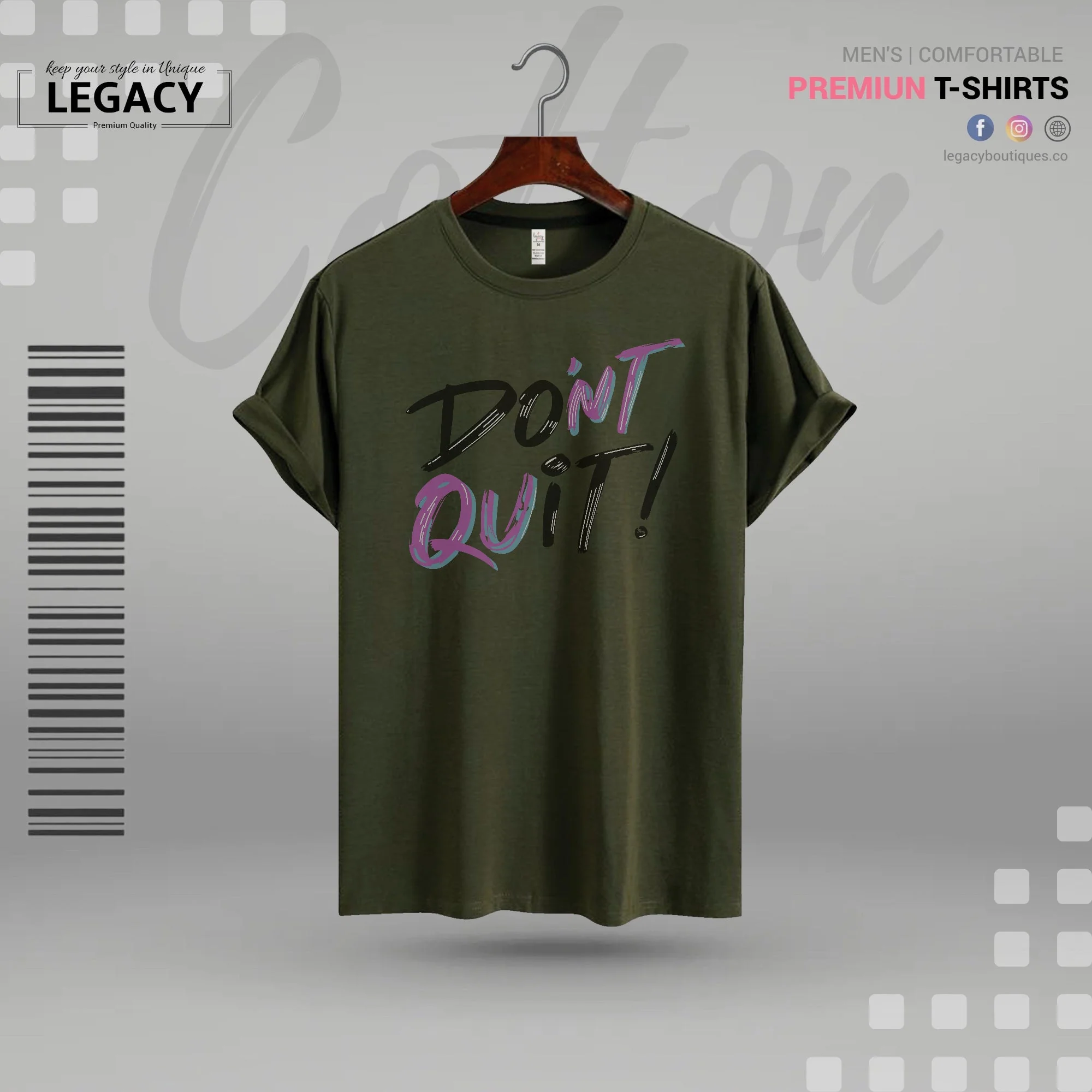 Don't Quit Men's Premium Designer Edition T-Shirt - Image 7