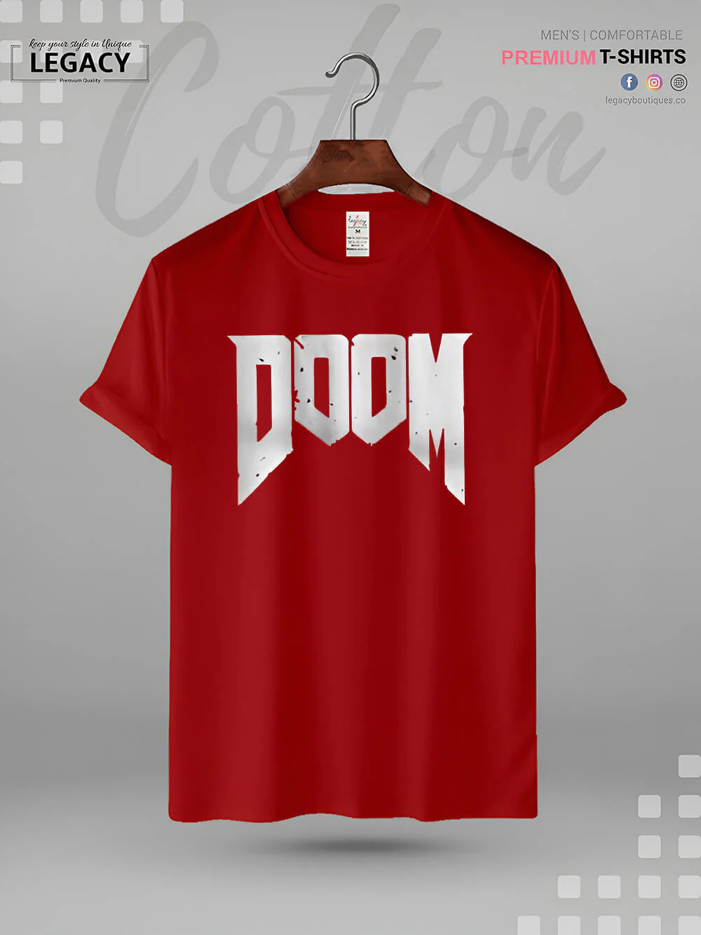 Doomguy Doom Character Name Printed Men's High Quality T-Shirt In Lowest Price - Image 5