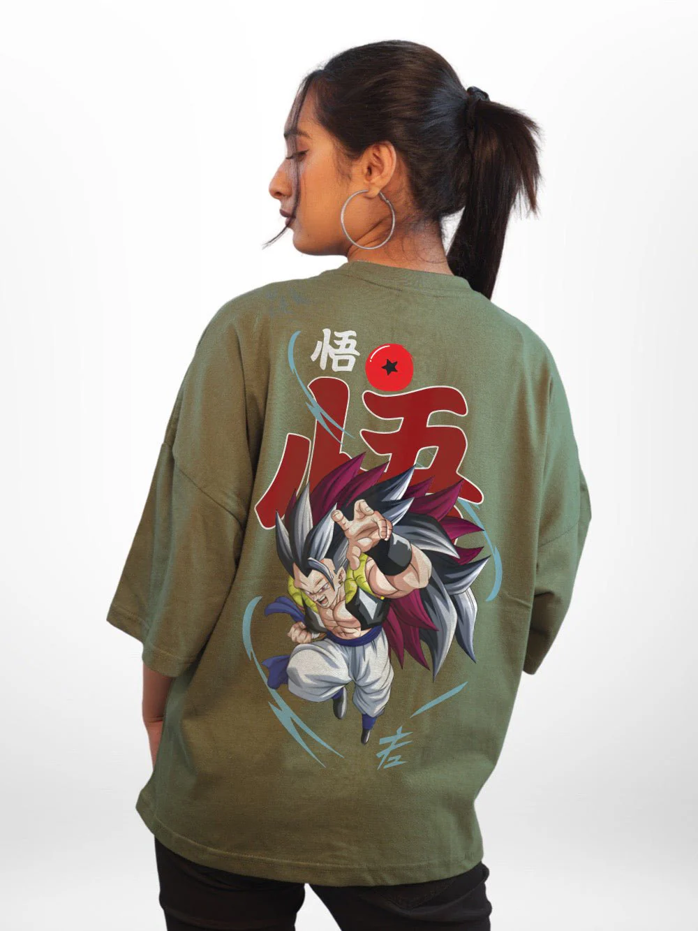 DRAGON BALL: GOGETA Anime Character Graphic Printed Womens Drop Shoulder T-shirt Legacy Boutiques Bangladesh - Image 4