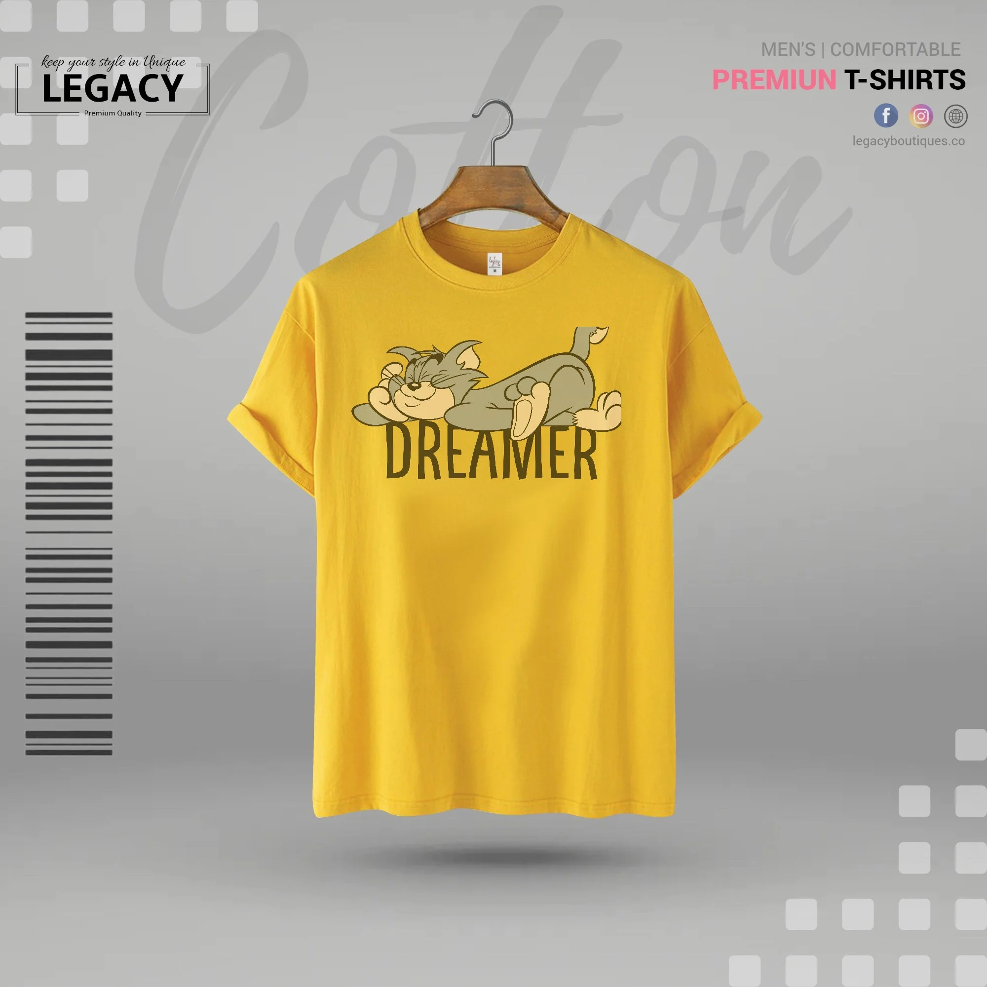 Dreamer Mens Premium Cotton T Shirt - Image 2