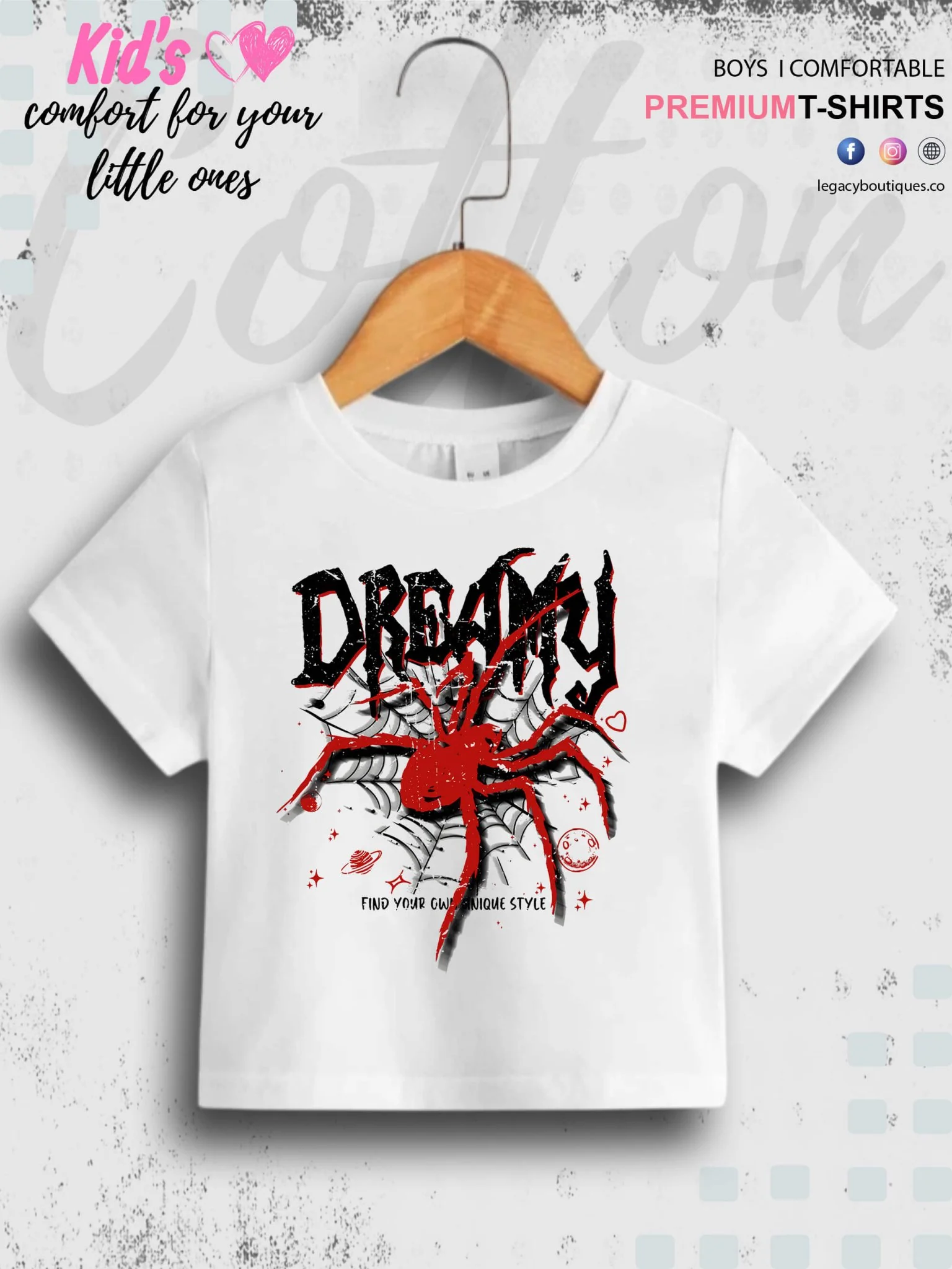 Dreamy Spider Print 1 To 11 Year Kids Boys Summer Time T-Shirt In Lowest Price Only In Dhaka - Image 5
