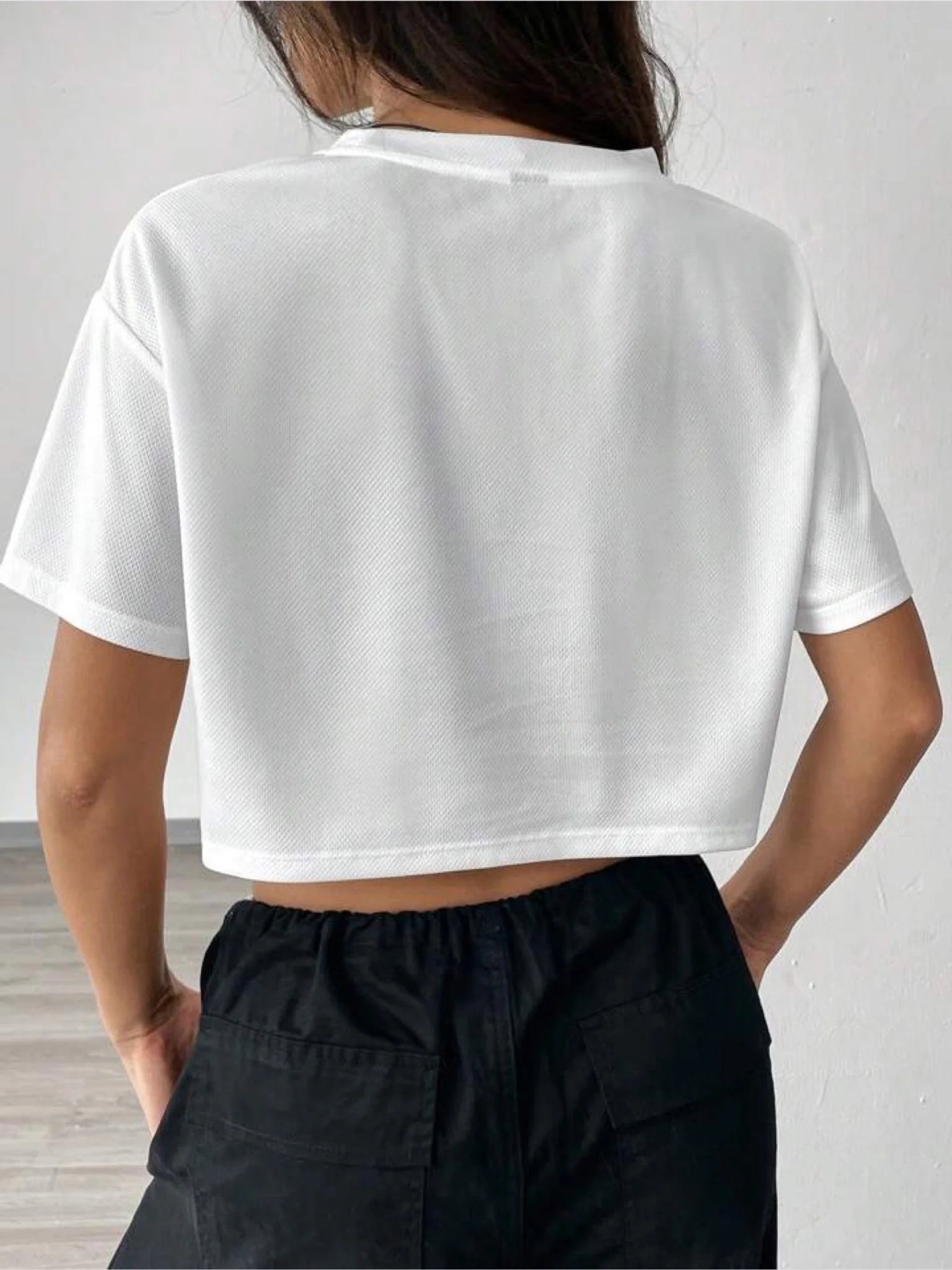 drop shoulder crop tops Los Angeles 23 print - Image 7