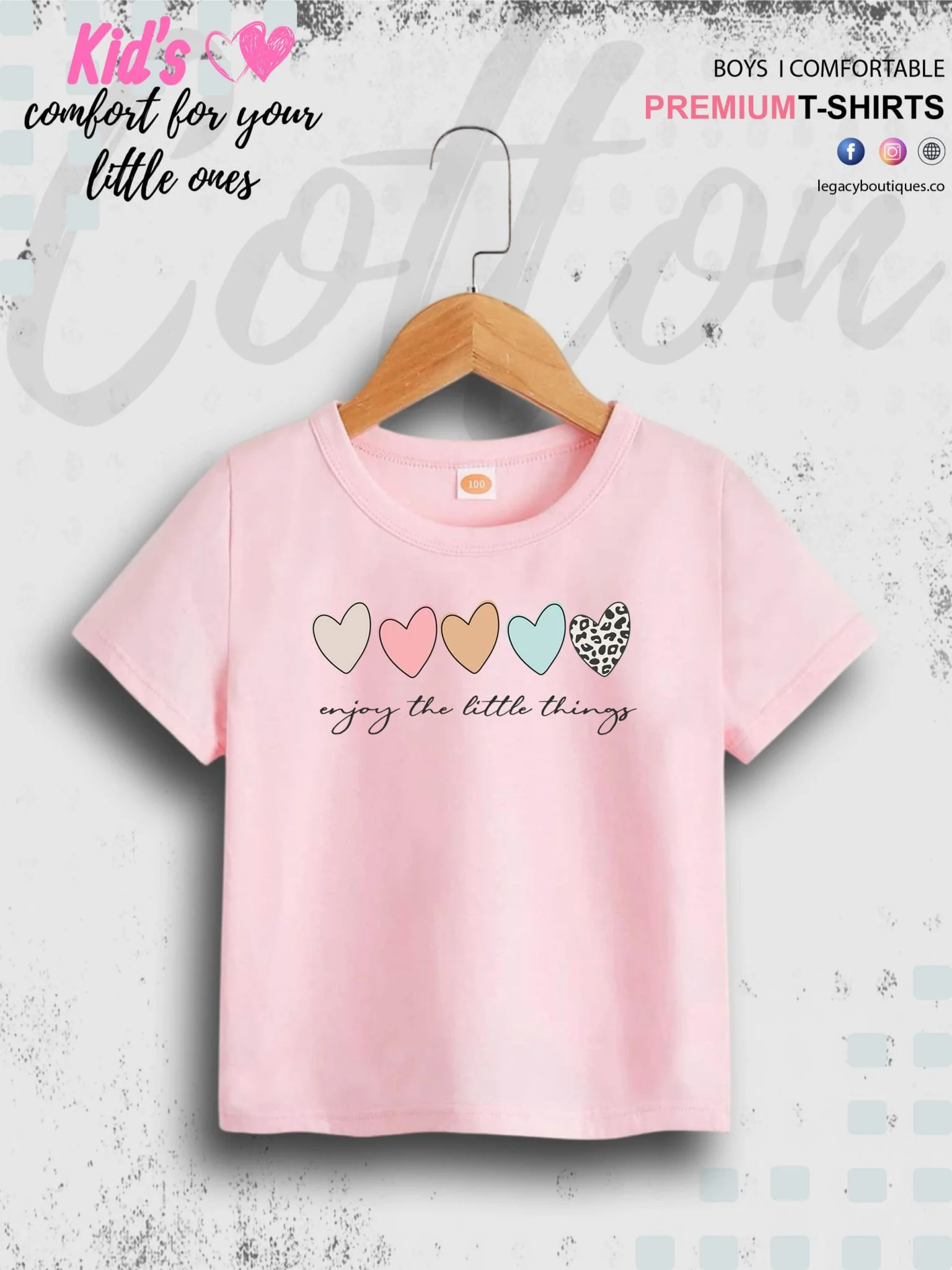 Enjoy The Little Things Kids Girls T-Shirt In Best Price High Quality Only In BD - Image 3