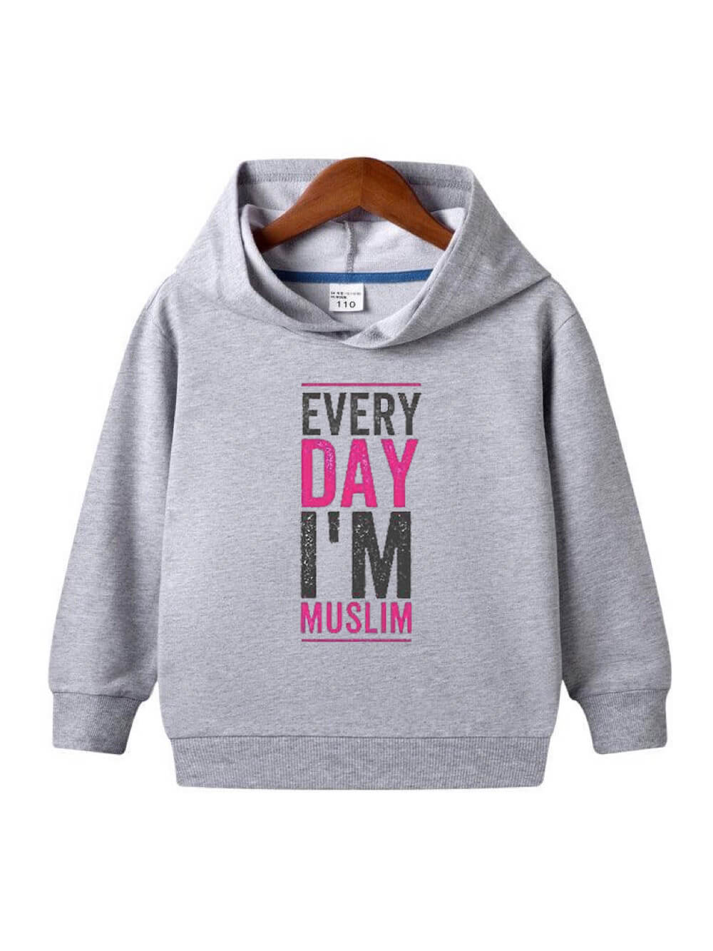 Every Day I Am Muslim Printed Kids Boy Girl Cotton Islamic Hoodie In Bangladesh