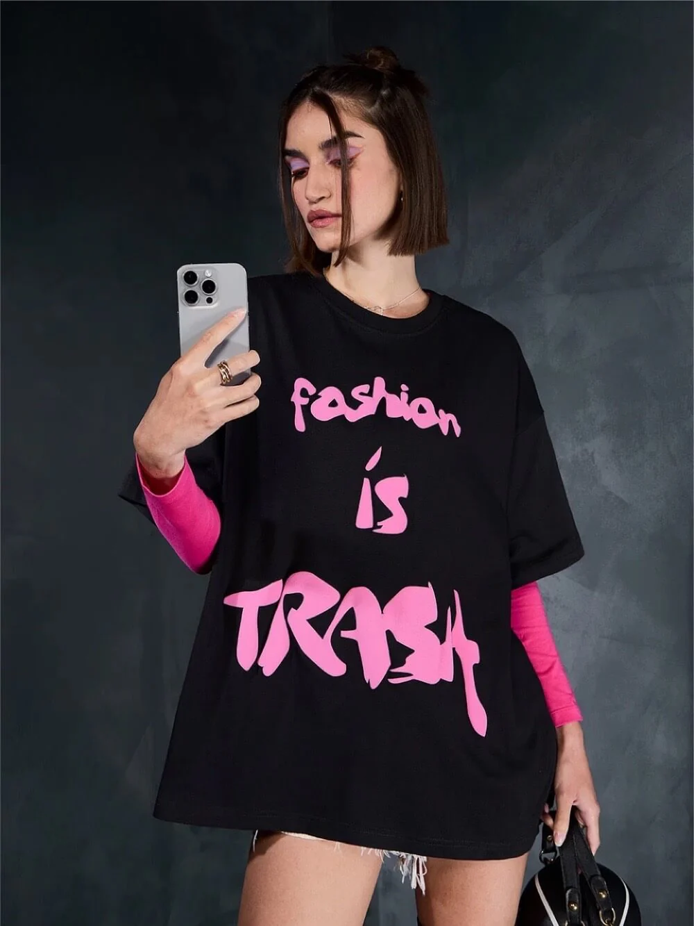 Fashion Is Trash Printed Cheap Price Premium Quality Womens Drop Shoulder T shirt Legacy Boutiques Bangladesh - Image 3