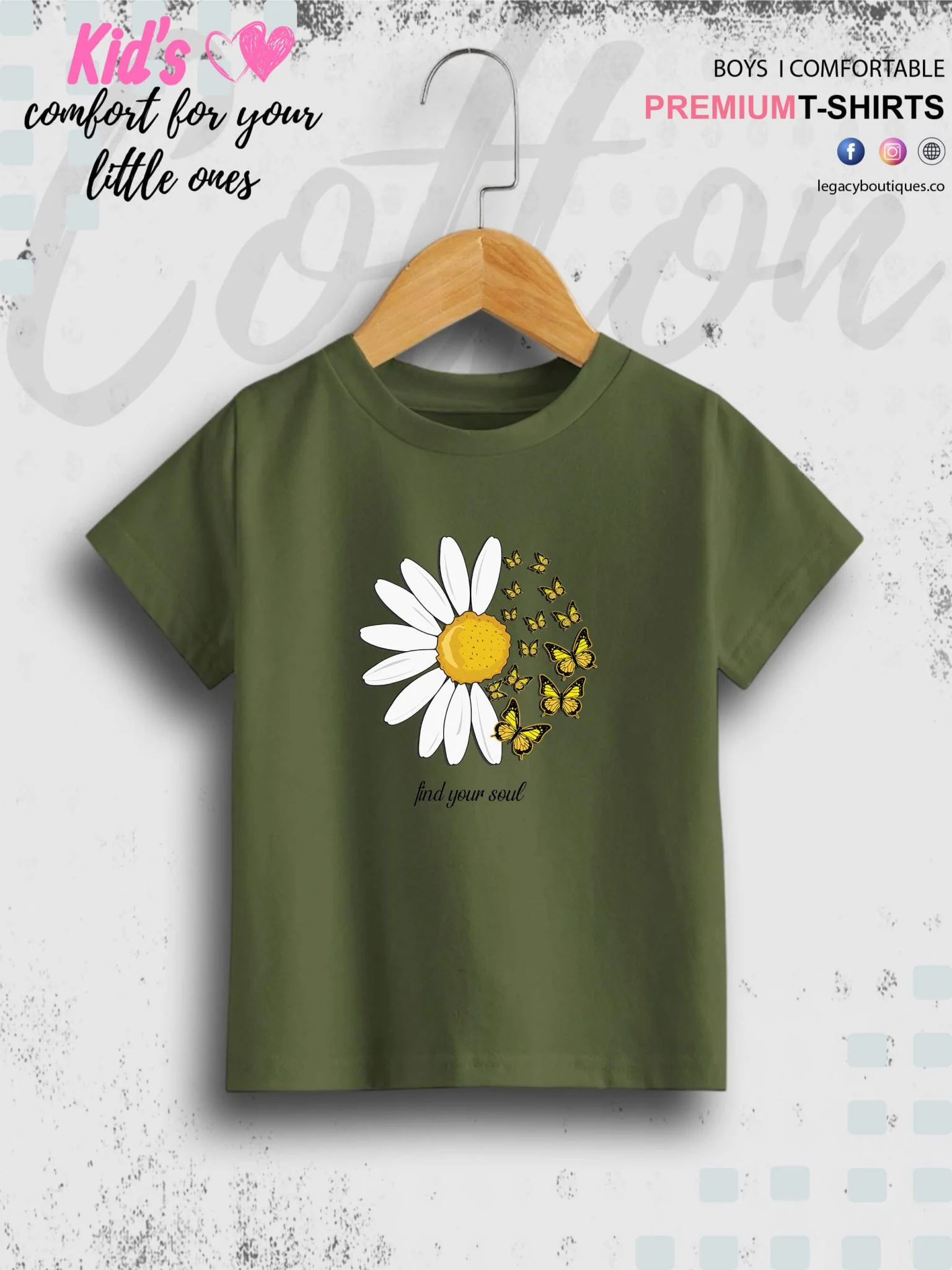 Find Your Soul Flower Printed 1 To 11 Year Girls Summer Time T-Shirt In Lowest Price Only In BD - Image 3