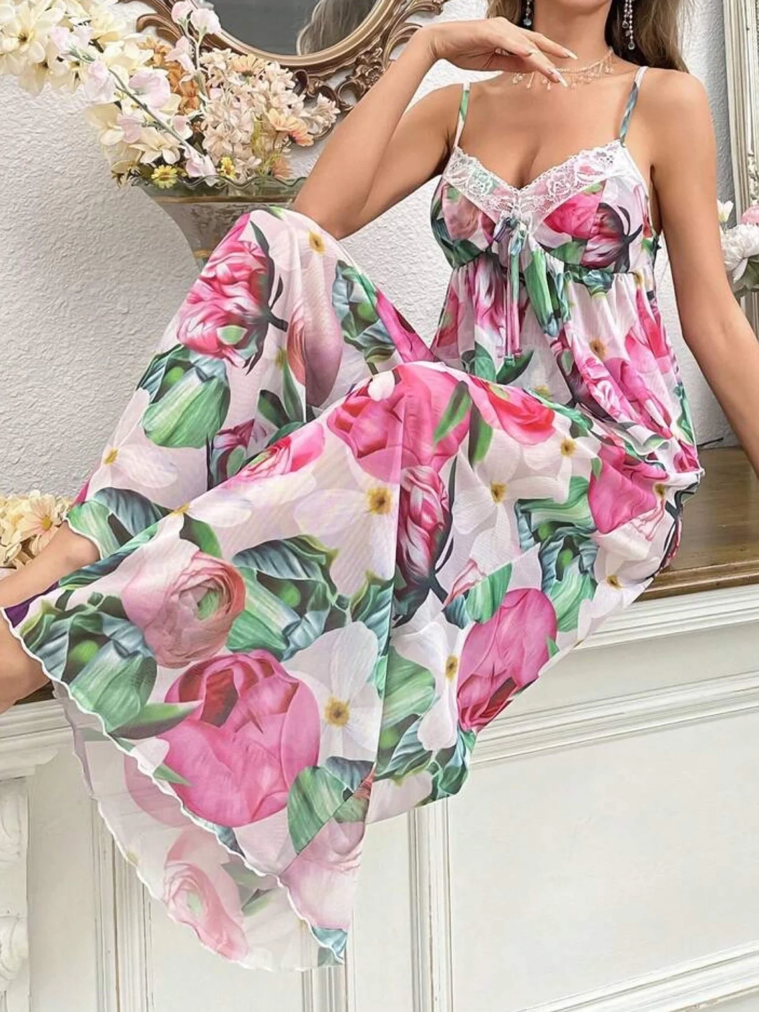 Floral Nighty Set - Image 2