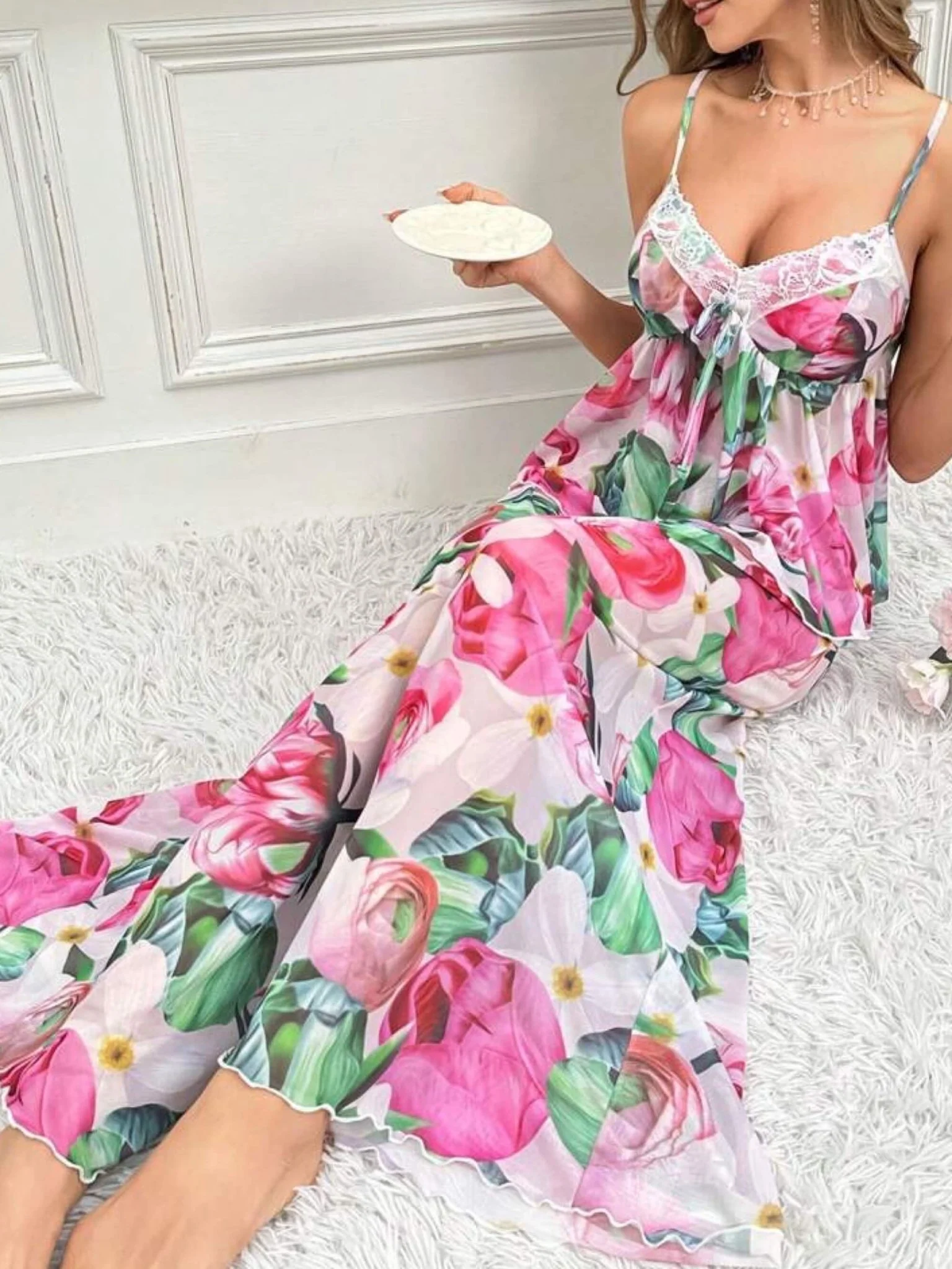 Floral Nighty Set - Image 4