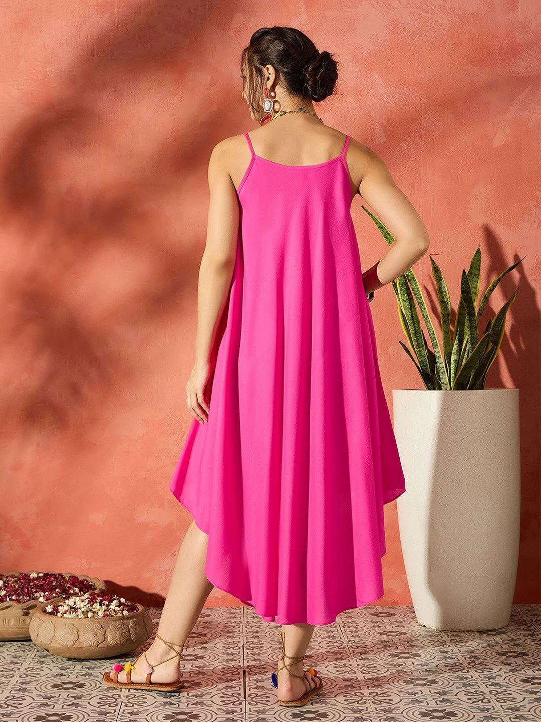 Floral Asymmetric Layered Dress for Women - Image 5