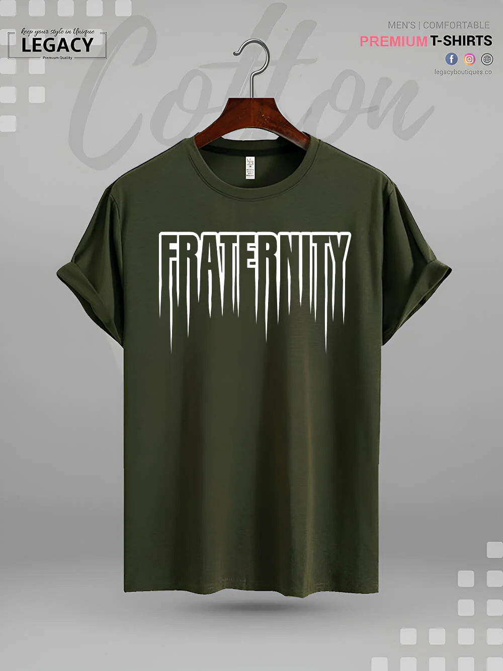 Fraternity Print High Quality Mens T shirt In Lowest Price In BD - Image 4