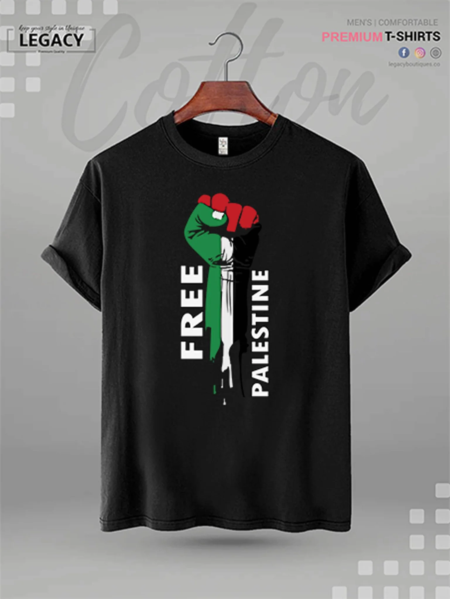 Free Palestine Flag Print High Quality In Cheapest Price Men's T-Shirt