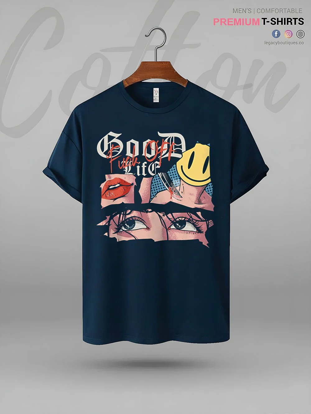 Fuck Off Good Life High Quality In Cheapest Price Men's T-Shirt - Image 2