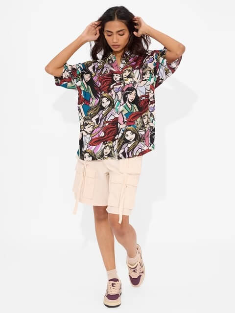 Garfield Graffiti "I Hate Mondays" Pop Art Short Sleeve Button-Down