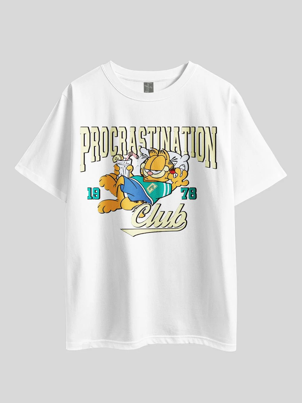 "Garfield PROCRASTINATION CLUB" Graphic Printed Drop Shoulder T-shirt Legacy Boutiques Bangladesh - Image 10