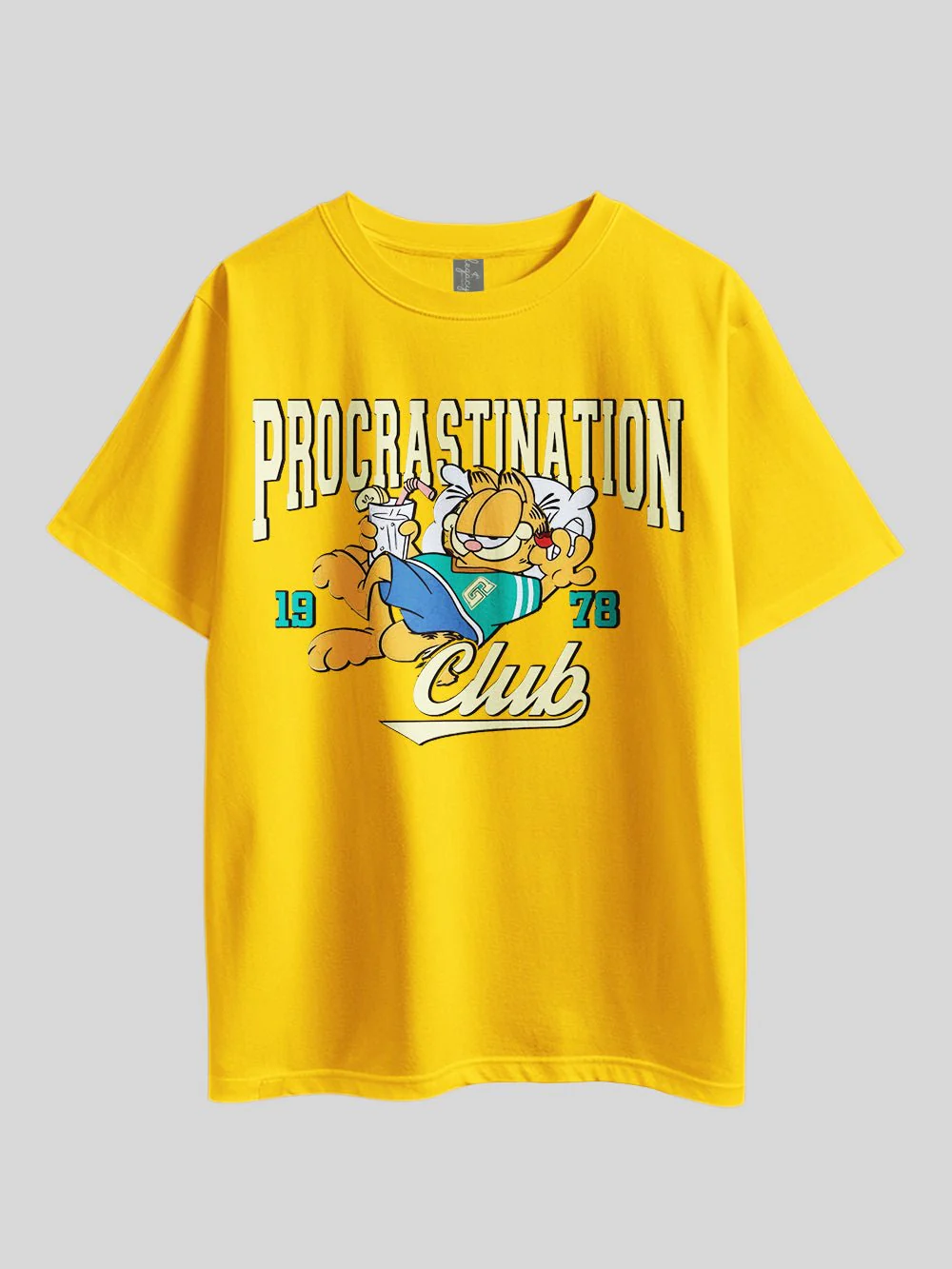 "Garfield PROCRASTINATION CLUB" Graphic Printed Drop Shoulder T-shirt Legacy Boutiques Bangladesh - Image 11