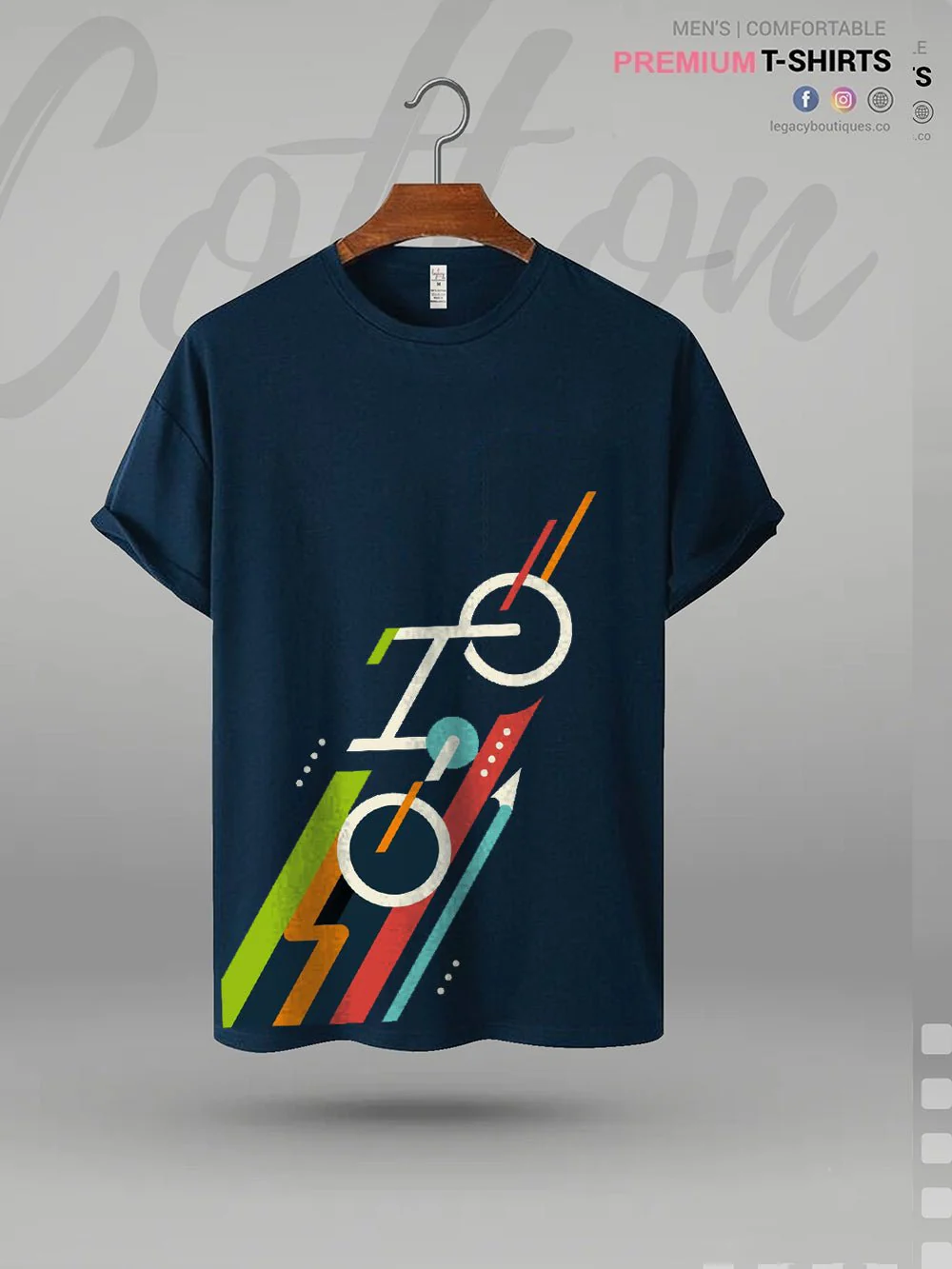 Geometric Art Printed Men's High Quality T-Shirt In Lowest Price - Image 2