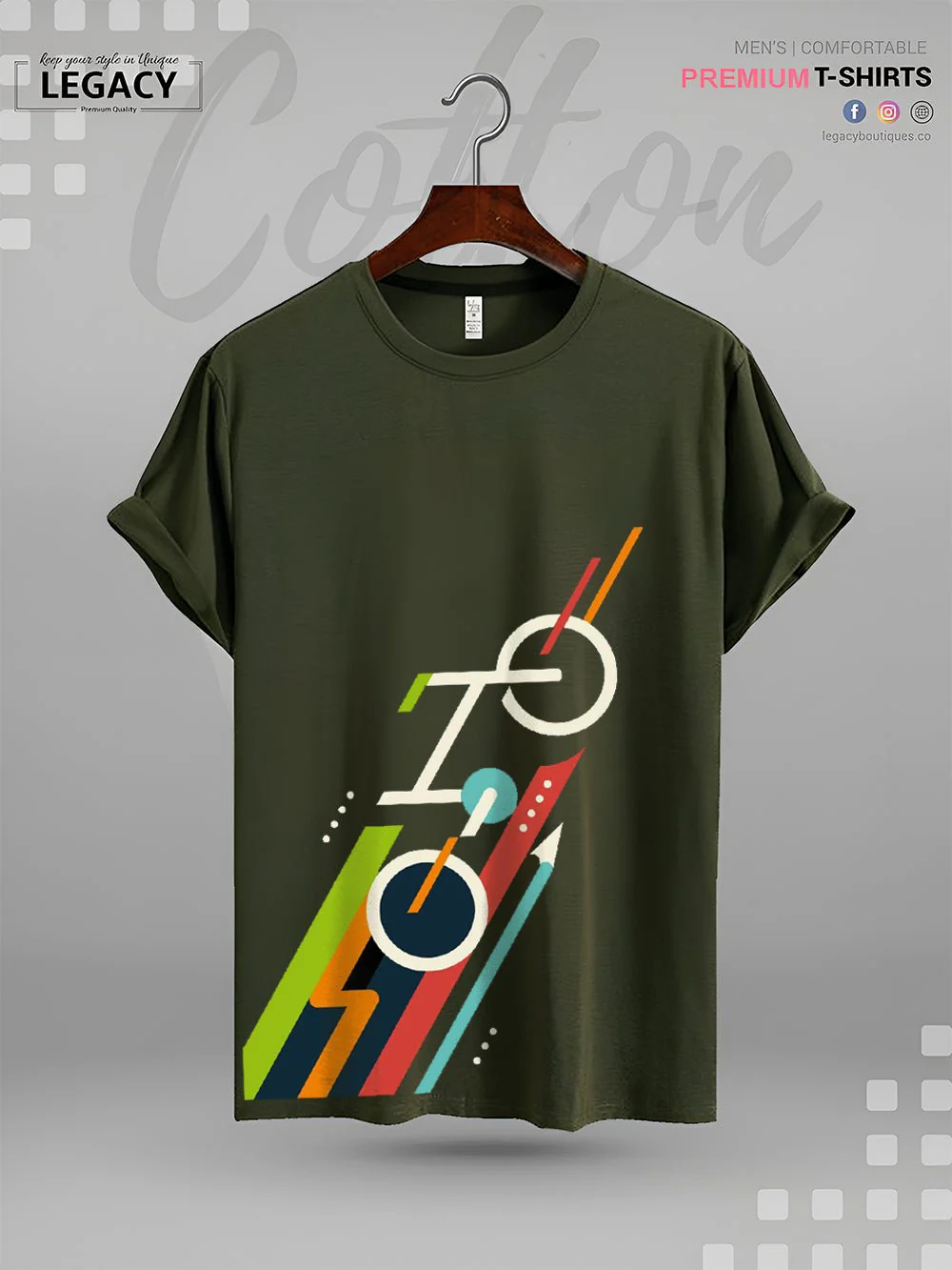 Geometric Art Printed Men's High Quality T-Shirt In Lowest Price - Image 3