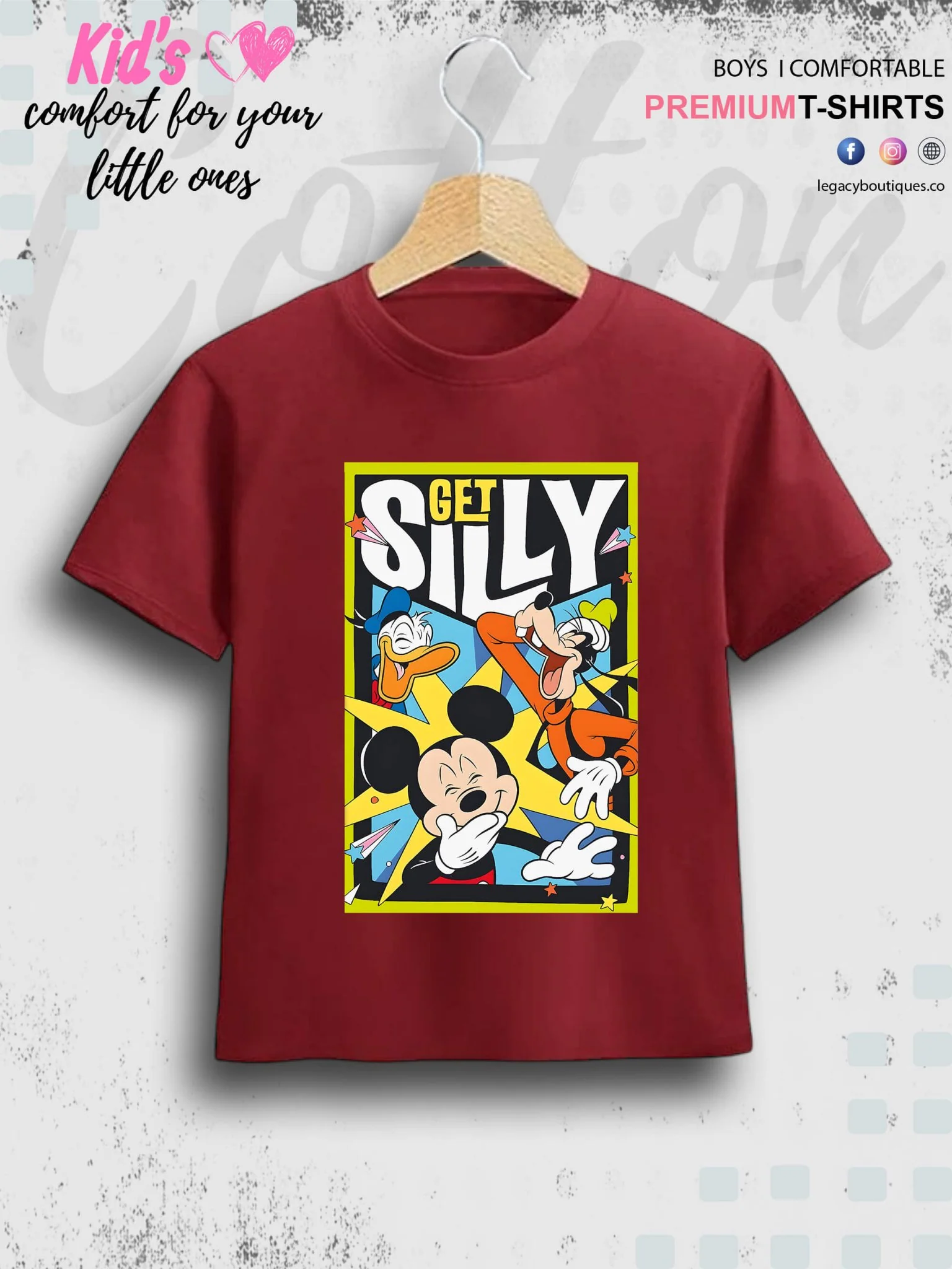 Get Silly With Mickey Printed Boys Summer Time Casual T-Shirt In Cheapest Price Only In Dhaka