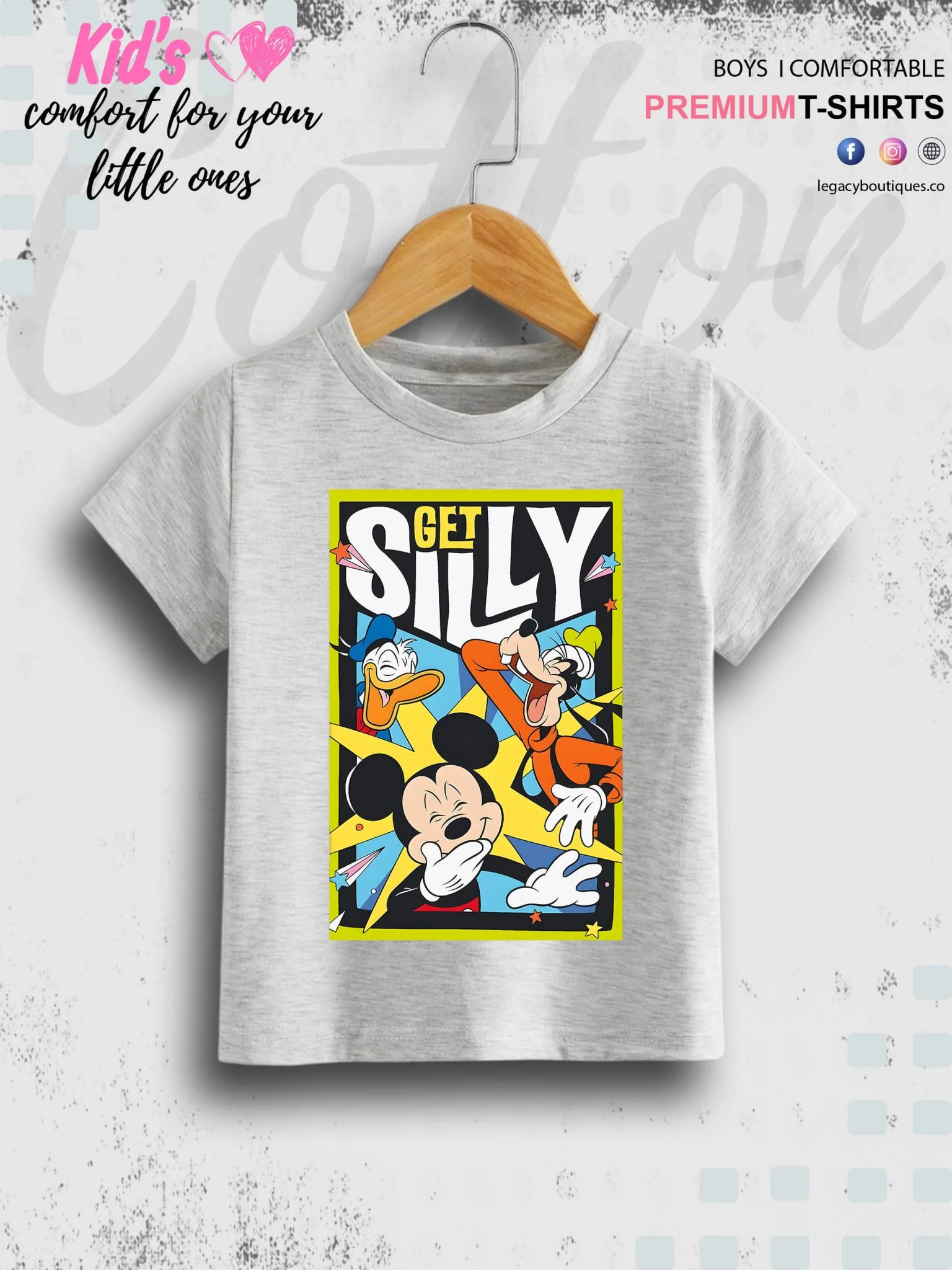 Get Silly With Mickey Printed Boys Summer Time Casual T-Shirt In Cheapest Price Only In Dhaka - Image 2