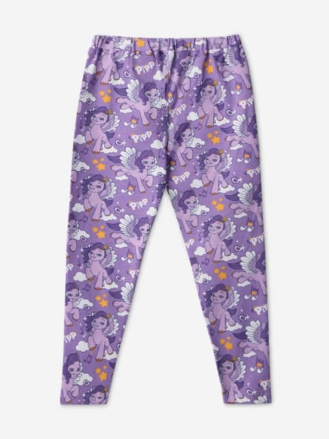 Girls Princess Pipp Petals Purple Leggings - My Little Pony Inspired Activewear - Image 3