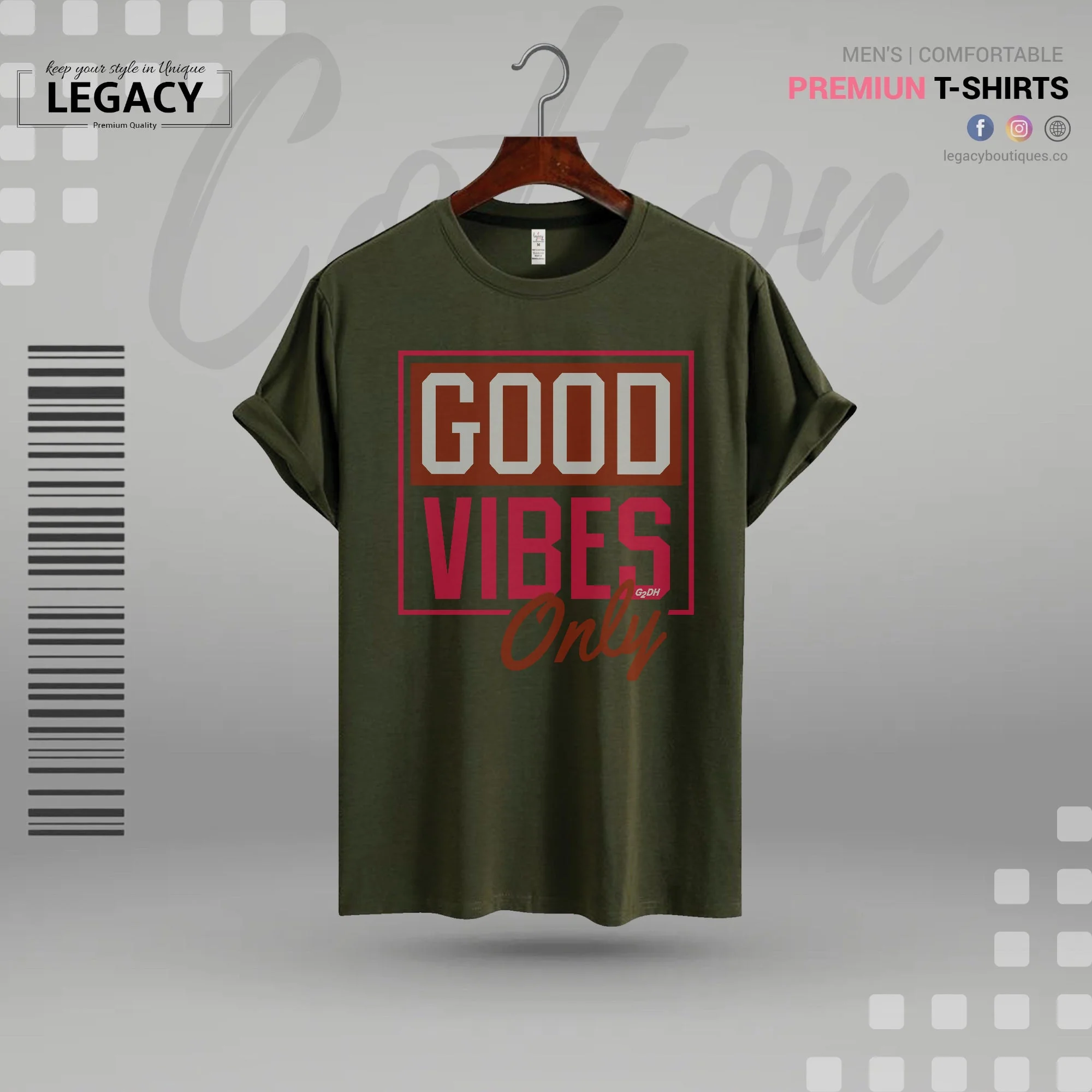 Good Vibes only Mens T Shirt For Man - Image 5