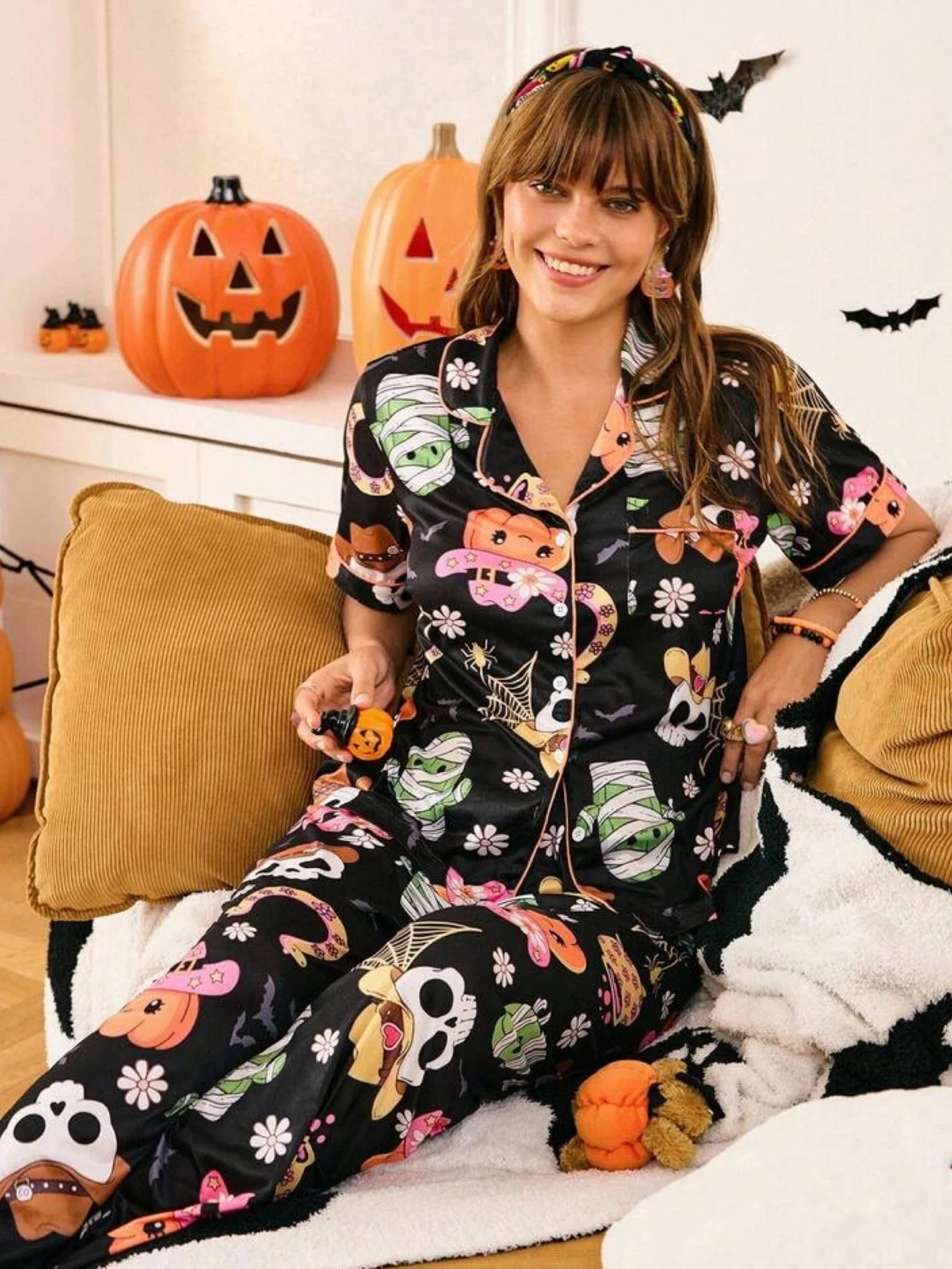 Half Sleeve Luxury Nighty Set - Image 3