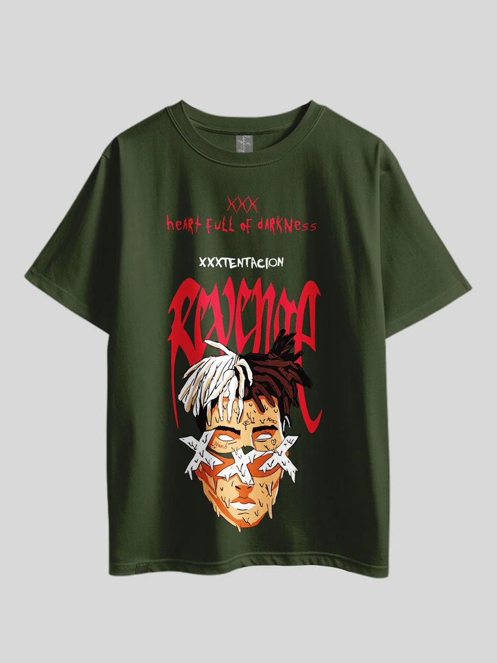 Heart Full Of Darkness (XXXTENTACTION REVENGE)" Graphic Printed Drop Shoulder T-shirt Legacy Boutiques Dhaka