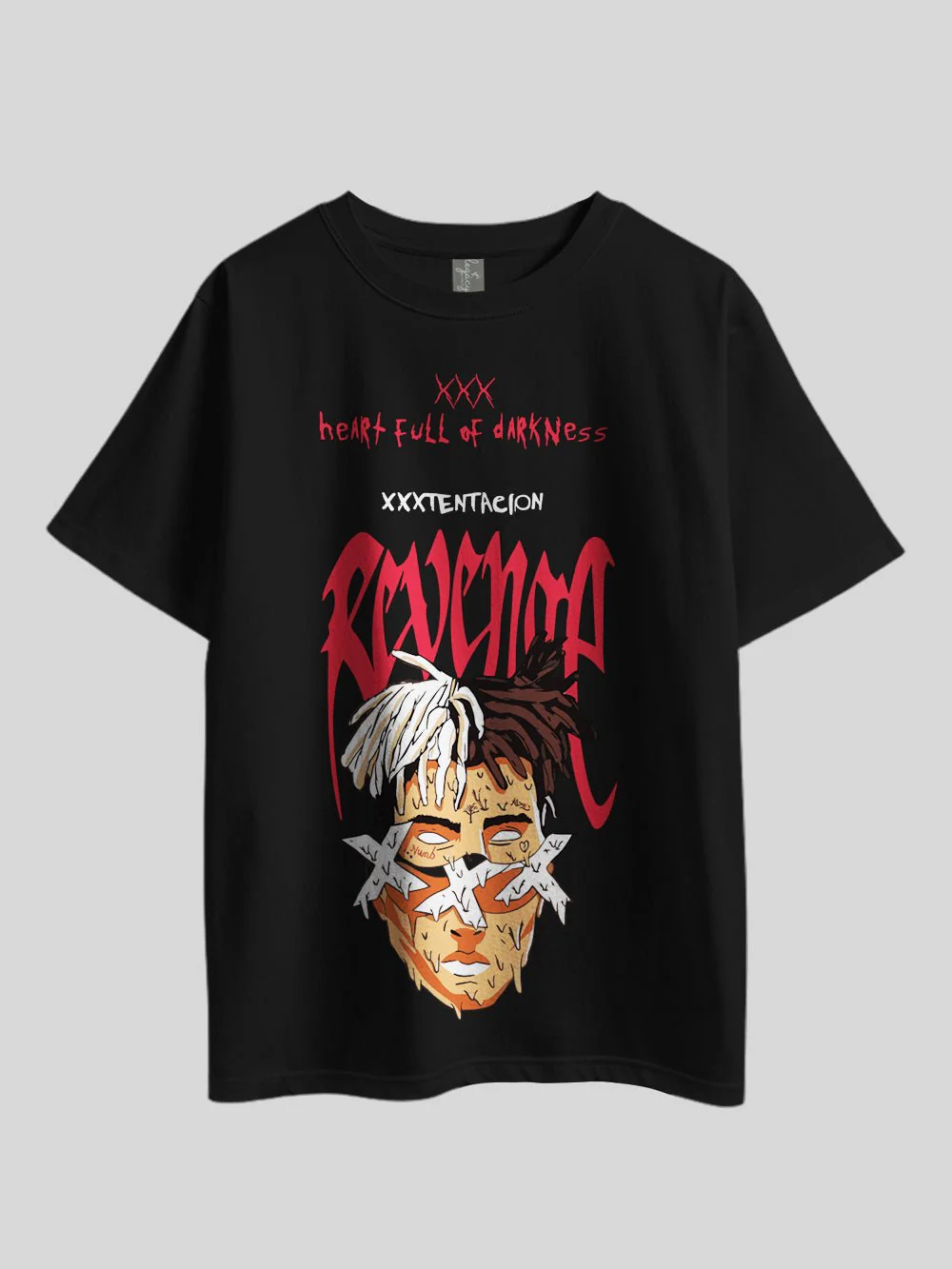 Heart Full Of Darkness (XXXTENTACTION REVENGE)" Graphic Printed Drop Shoulder T-shirt Legacy Boutiques Dhaka - Image 2