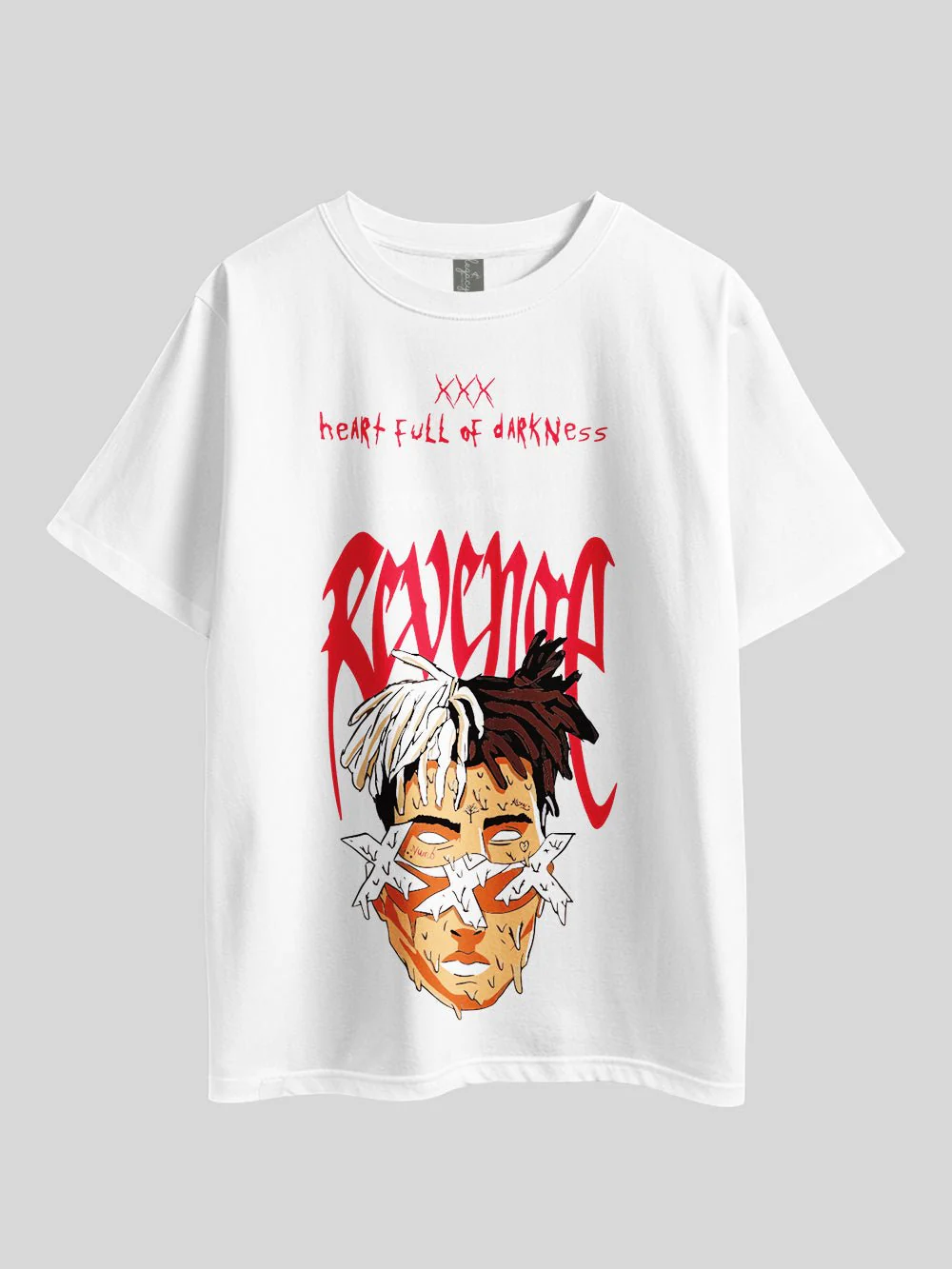Heart Full Of Darkness (XXXTENTACTION REVENGE)" Graphic Printed Drop Shoulder T-shirt Legacy Boutiques Dhaka - Image 5