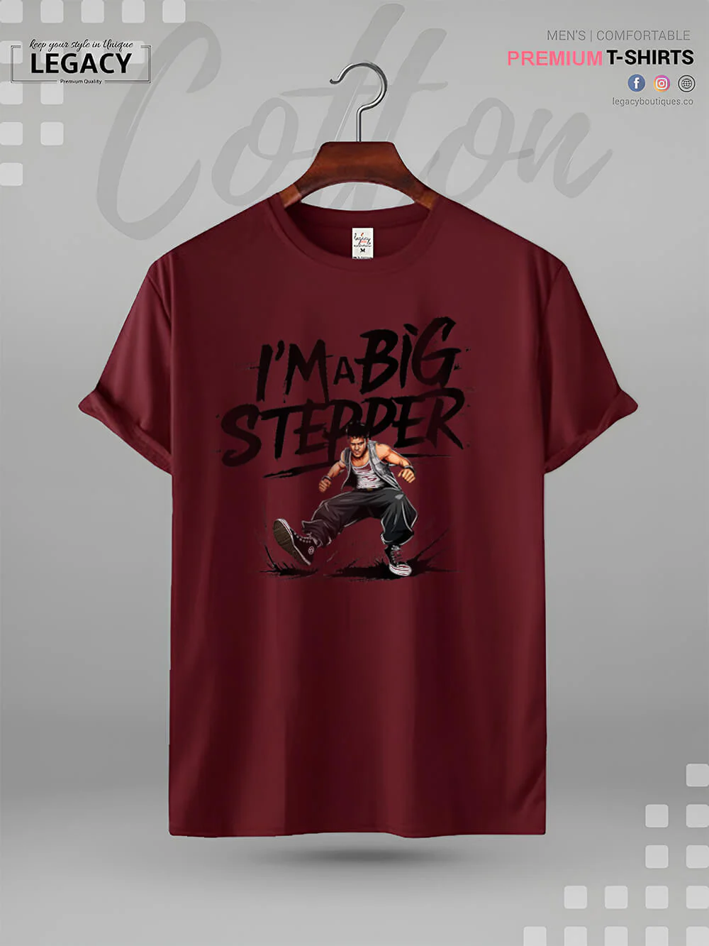 I'm A Big Stepper Print XXL Mens Tshirt In Lowest Price Only In BD - Image 2