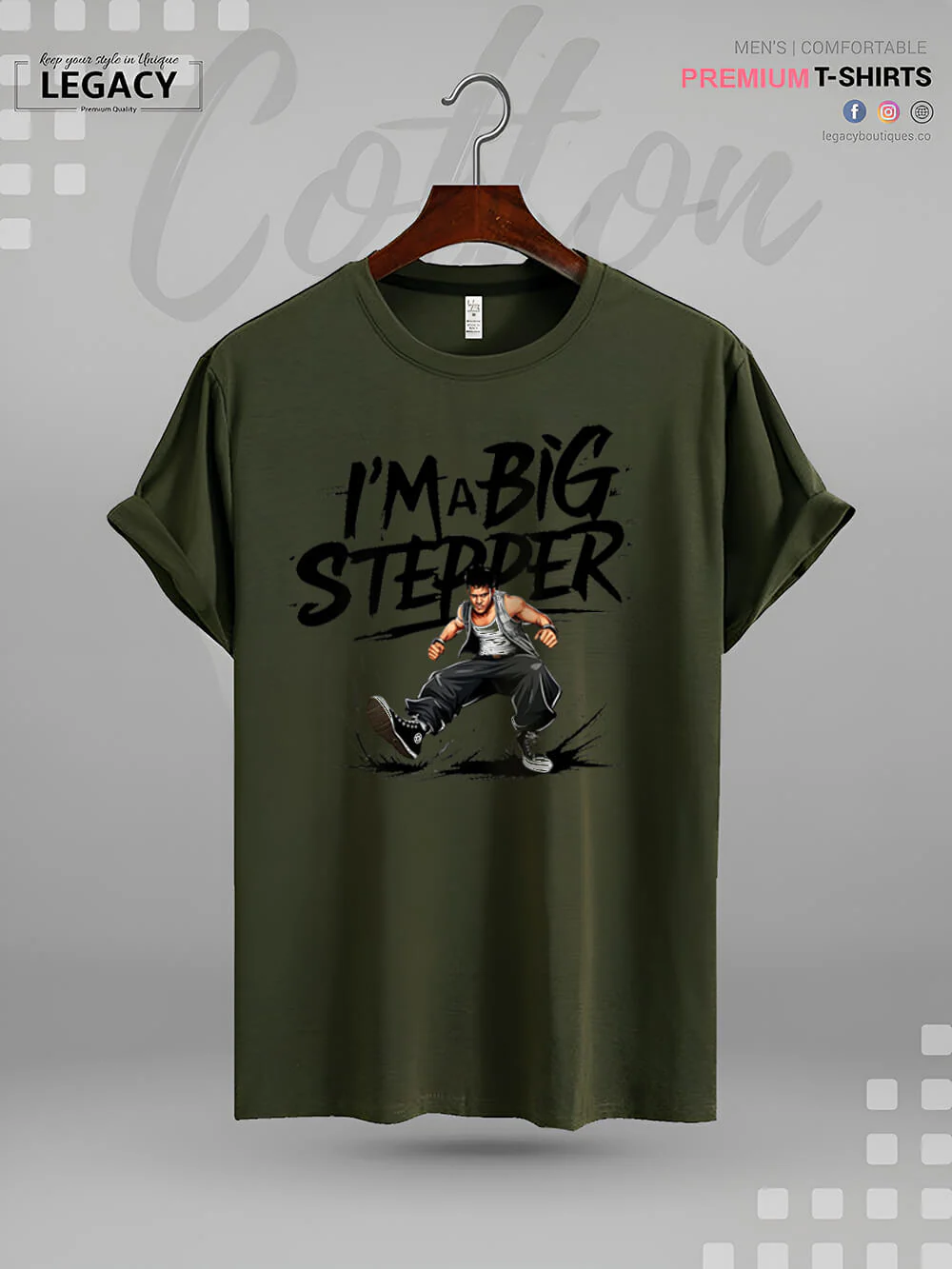 I'm A Big Stepper Print XXL Mens Tshirt In Lowest Price Only In BD - Image 3